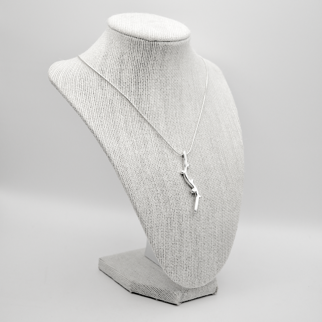 Limited Edition - Blossom - Handmade Sterling Silver Pendant with Snake Chain