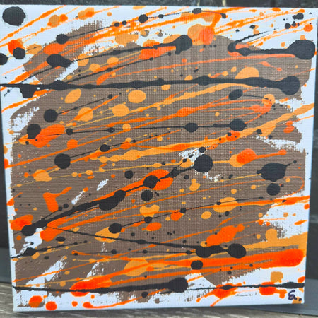 Molten Static — Original Abstract Artwork 15 × 15 cm