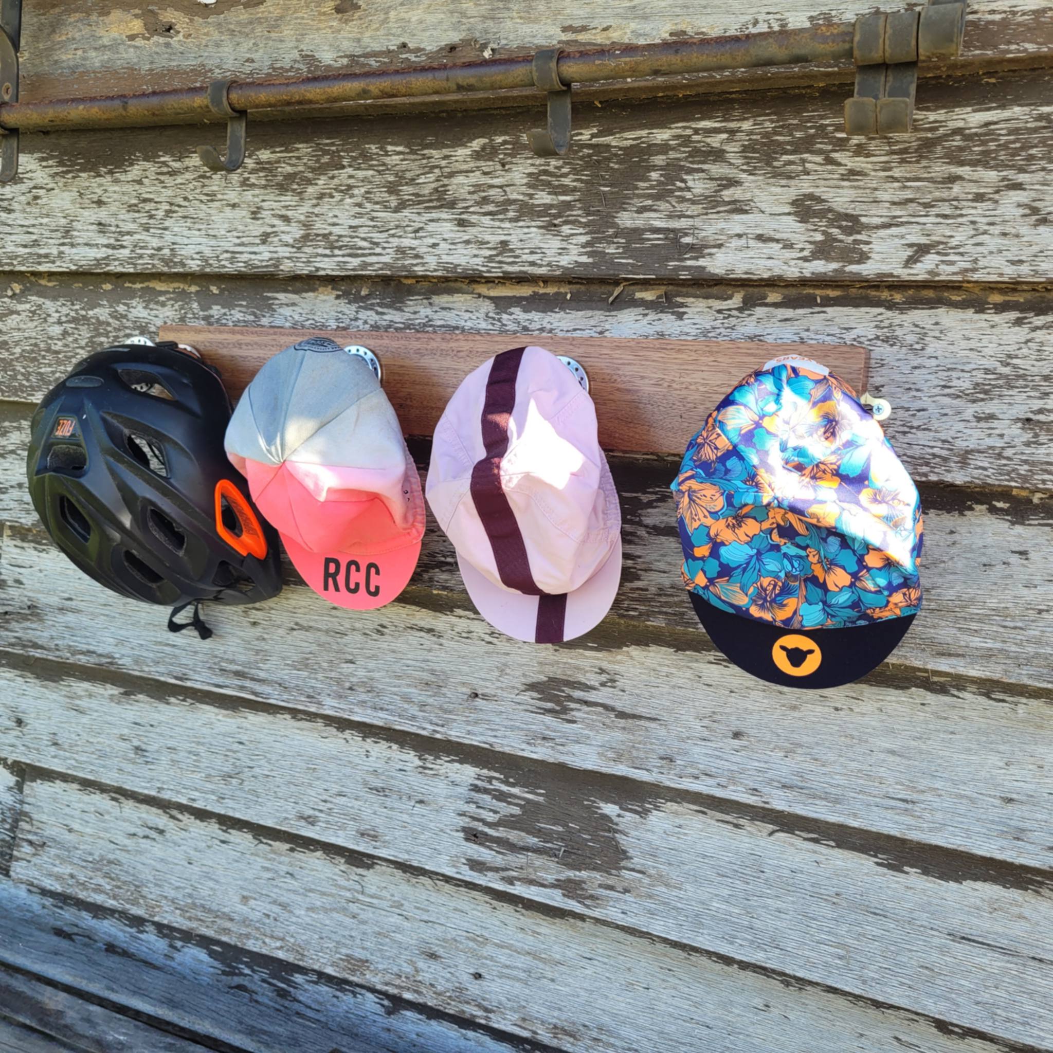 Bespoke 4 Wheel Hub Helmet Coat hat rack