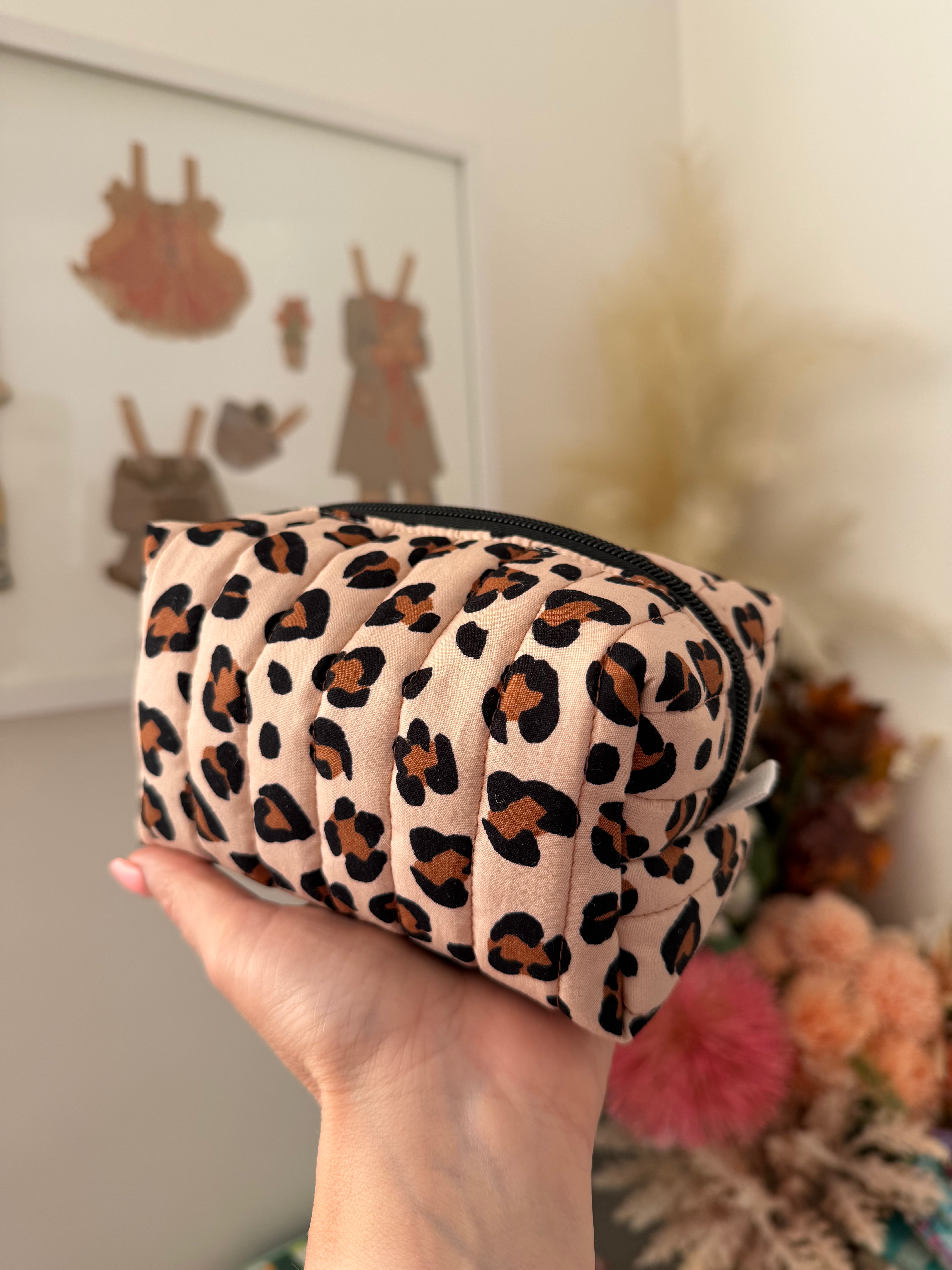 Boxy Zipper Pouch - Animal Print