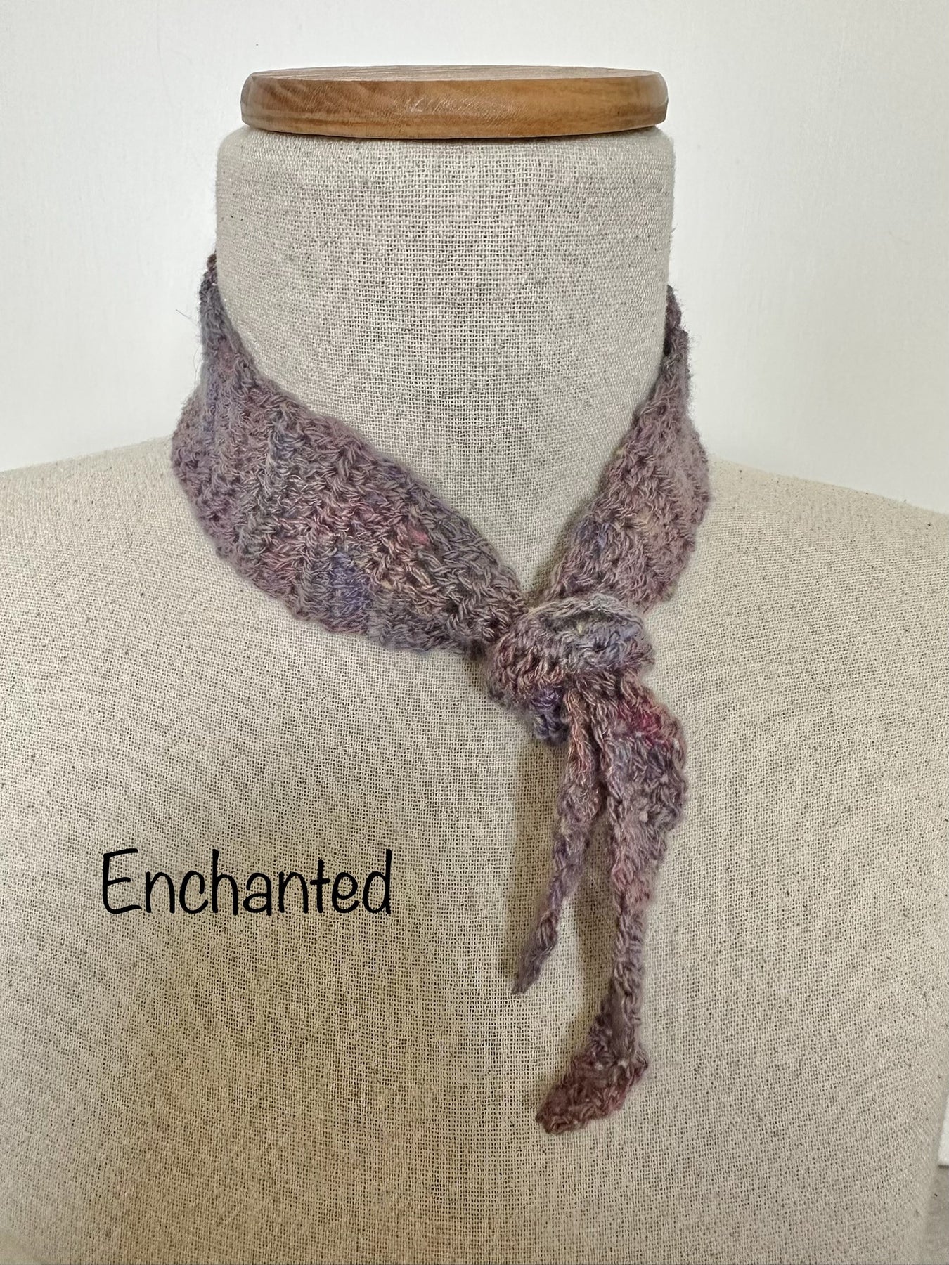 Handspun Crocheted Hair or Neck Ties