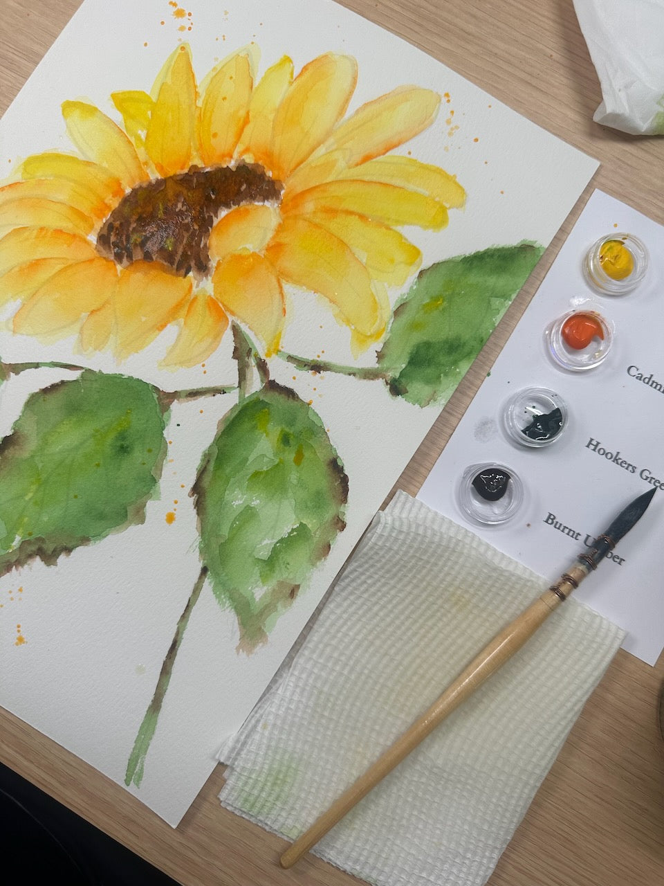 Watercolour Painting Kit ~ Sunflower