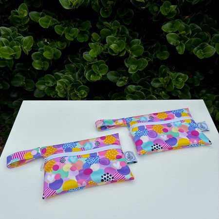 READY MADE Water-resistant wet bags - Love Bubble (Wonderland Design Co)