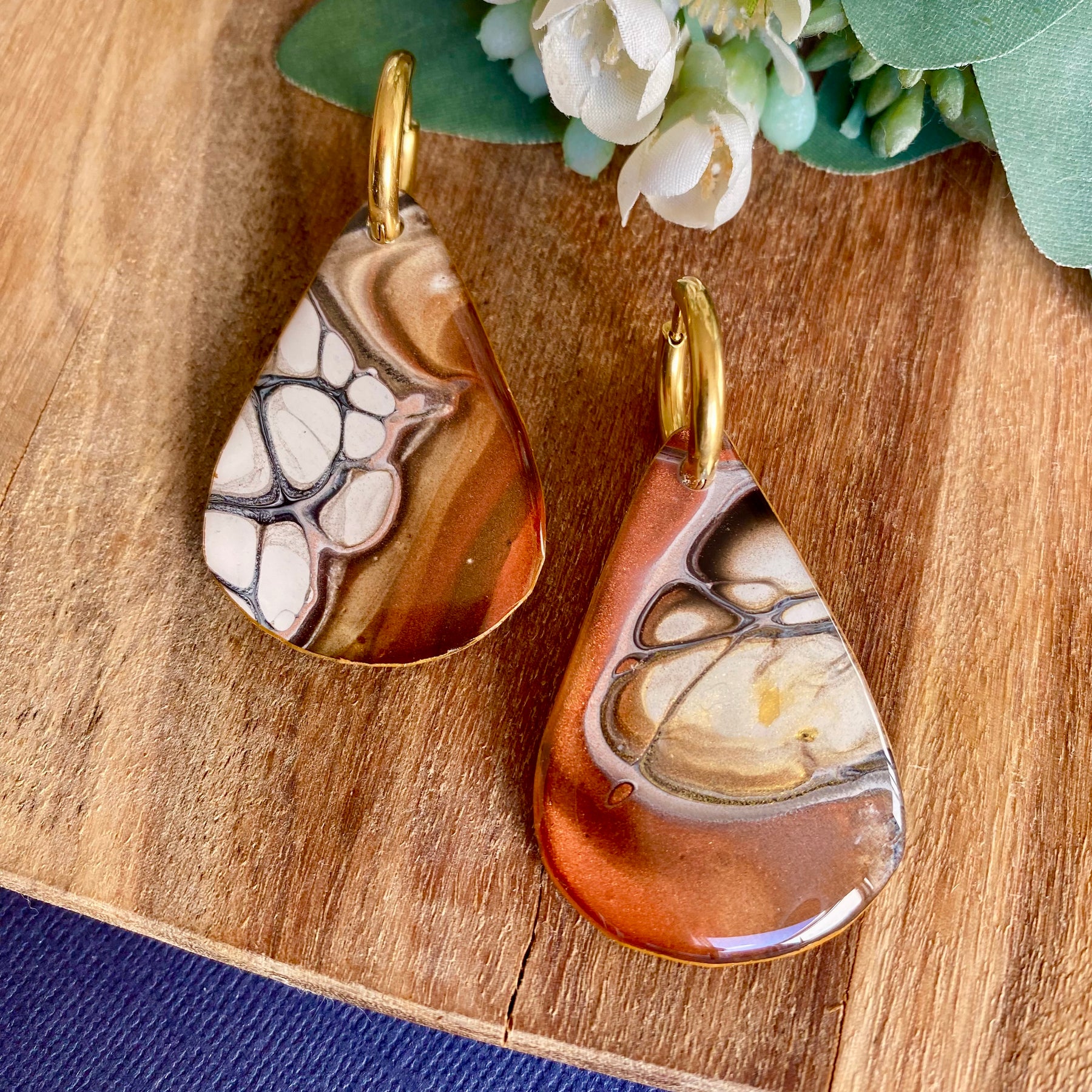 Statement Teardrop Huggie Hoop Earrings