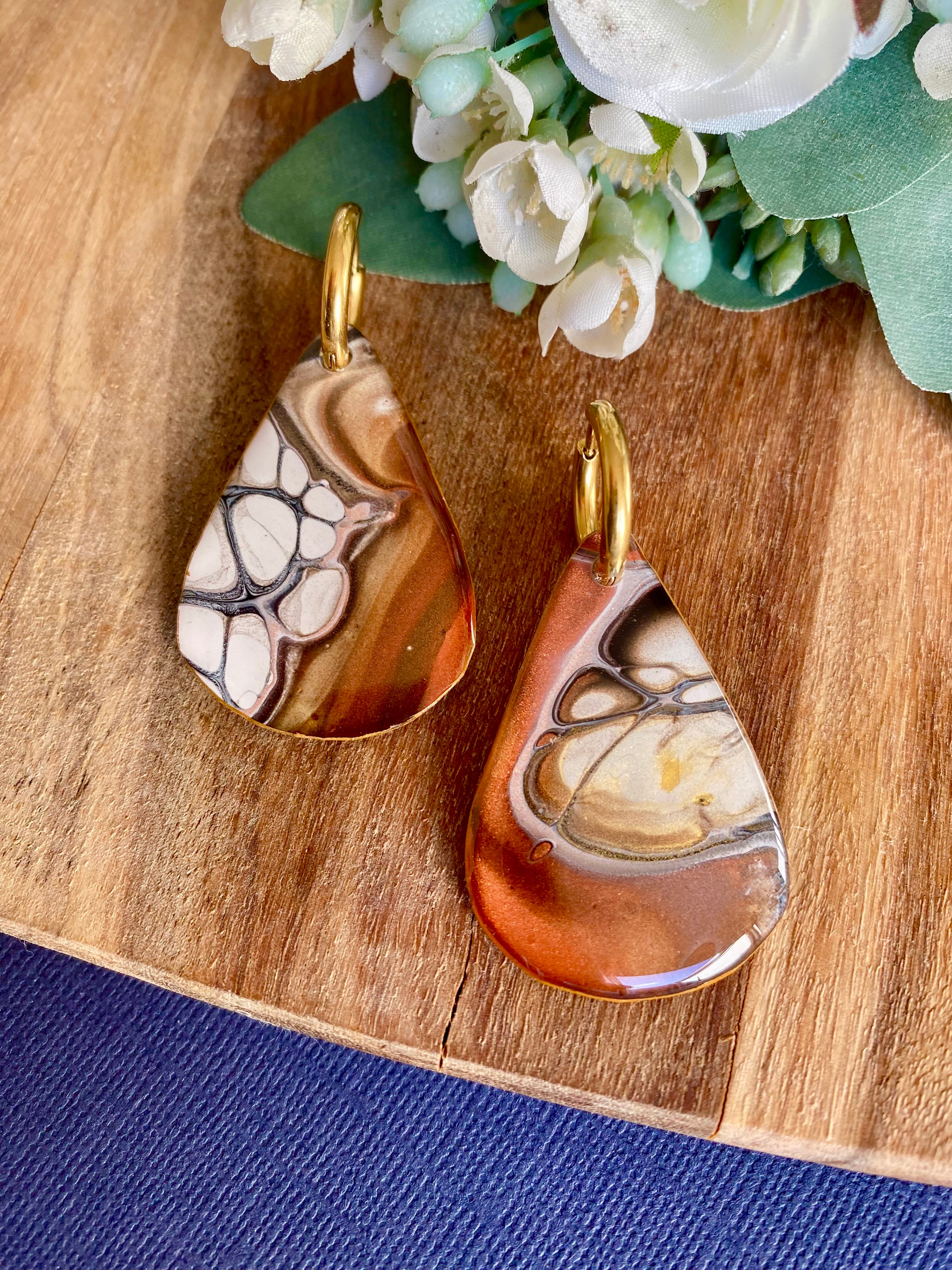 Statement Teardrop Huggie Hoop Earrings