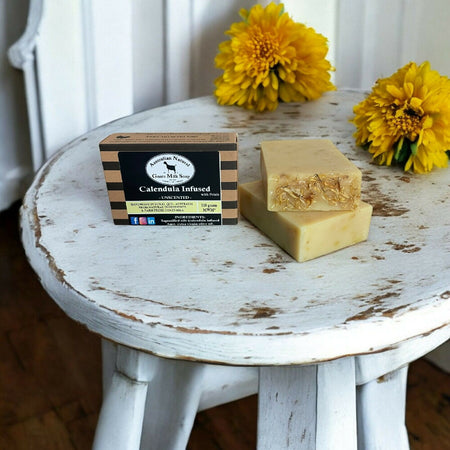 Australian Natural Goats Milk Soap - Calendula Infused with Petals