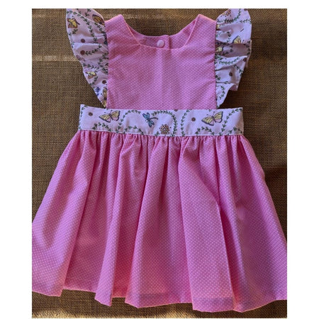 Handmade Pinafore Dress | Butterflies and Spots | Size 0