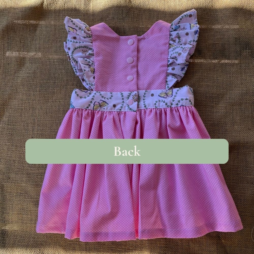 Handmade Pinafore Dress | Butterflies and Spots | Size 0