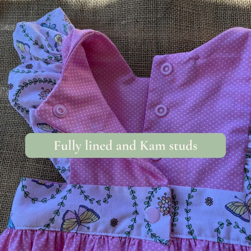 Handmade Pinafore Dress | Butterflies and Spots | Size 0