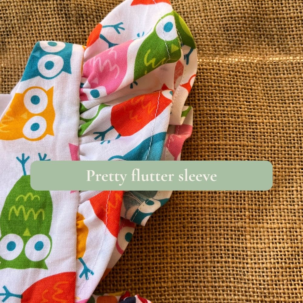 Handmade Pinafore Dress | Owl and Spots | Size 00