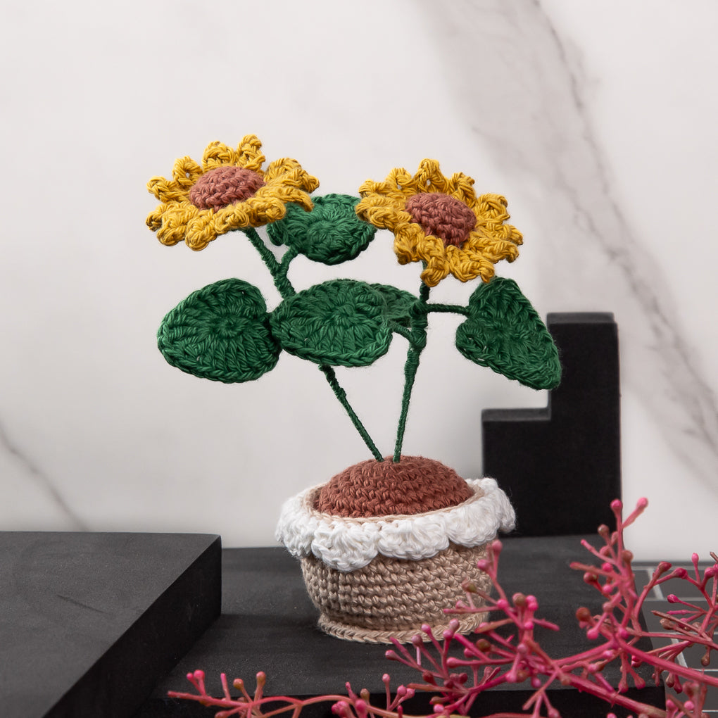 Mini Crocheted Flower Pots