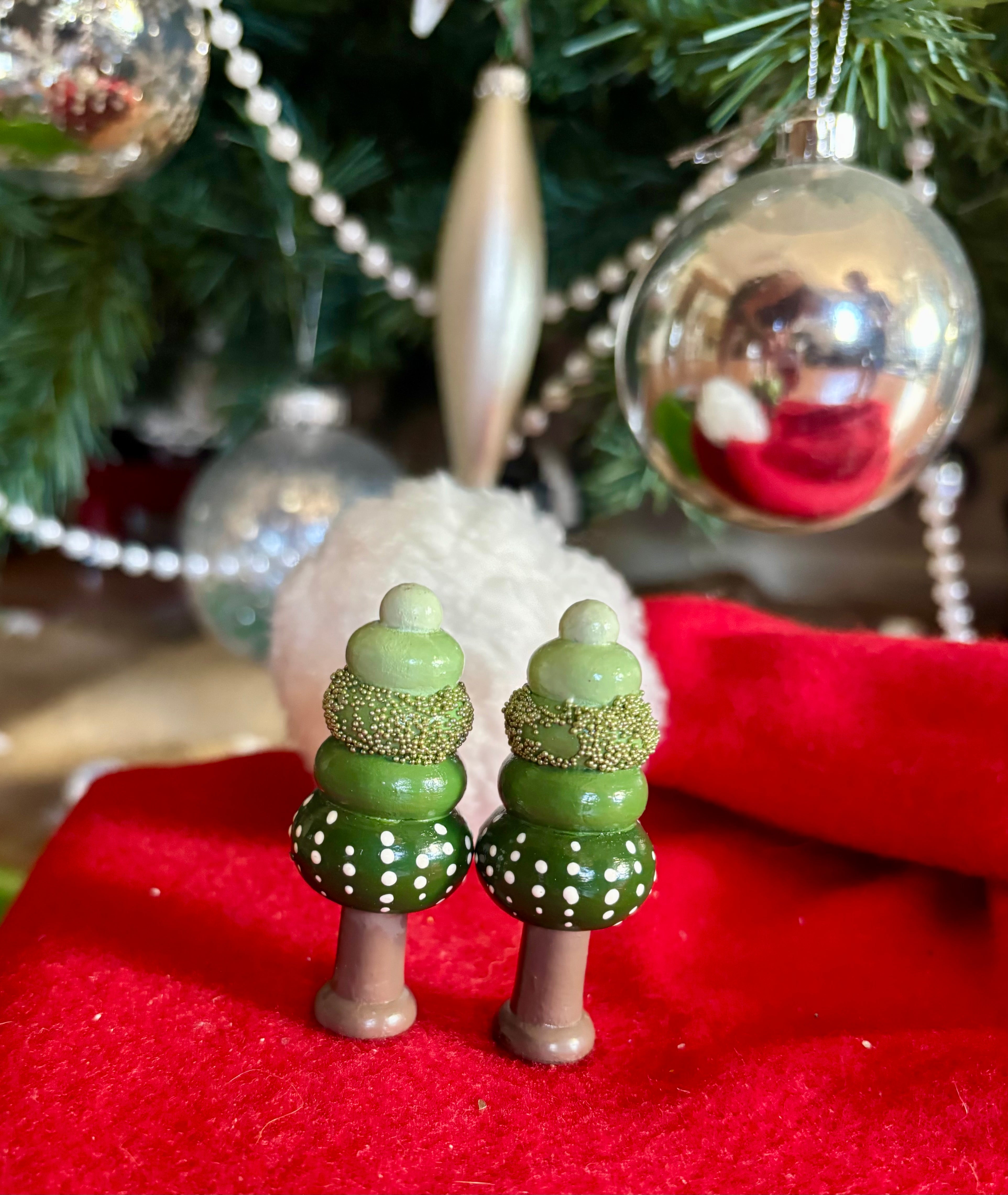Hand painted Mini trees sets of 3 mixed choice