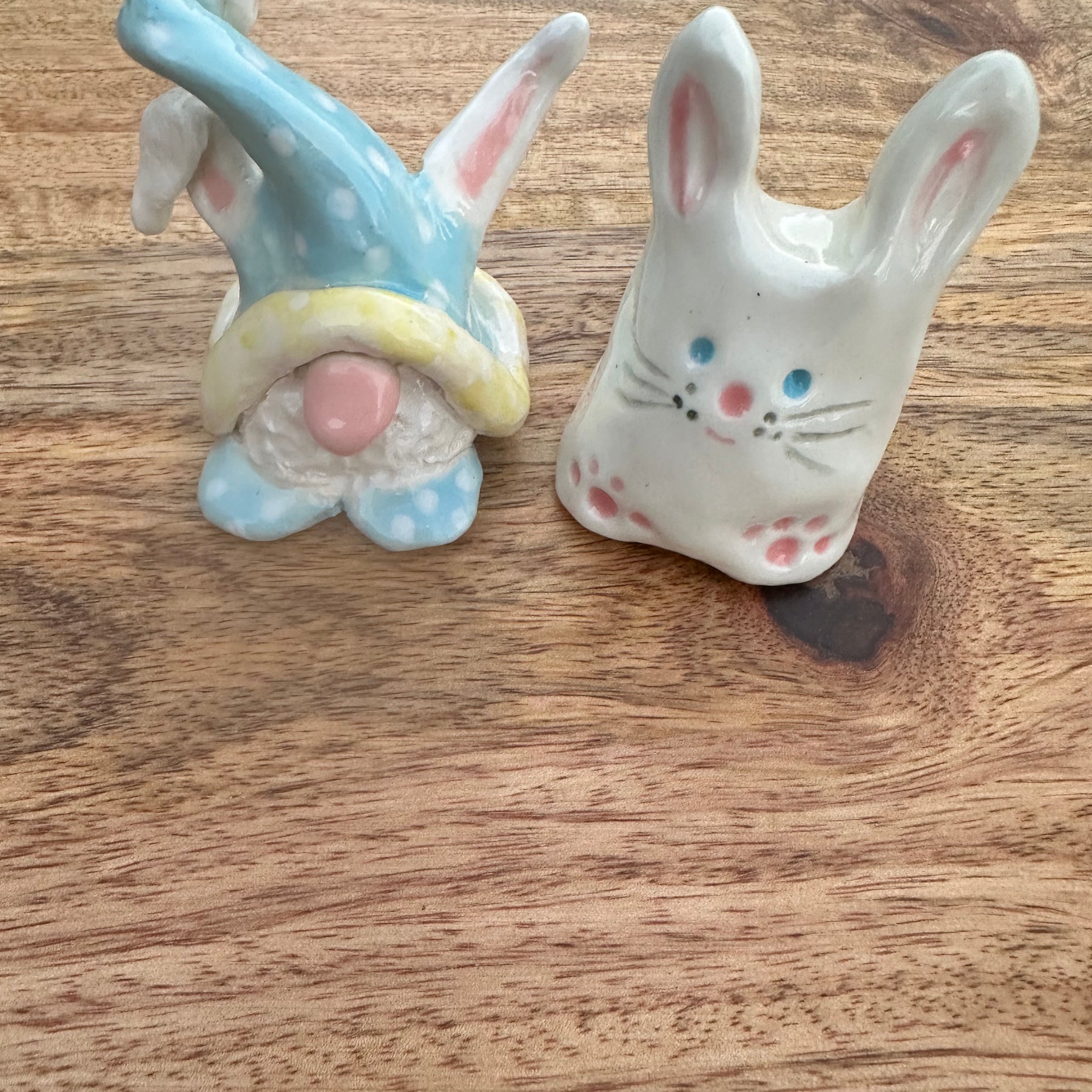 Handmade Ceramic White Bunny Easter