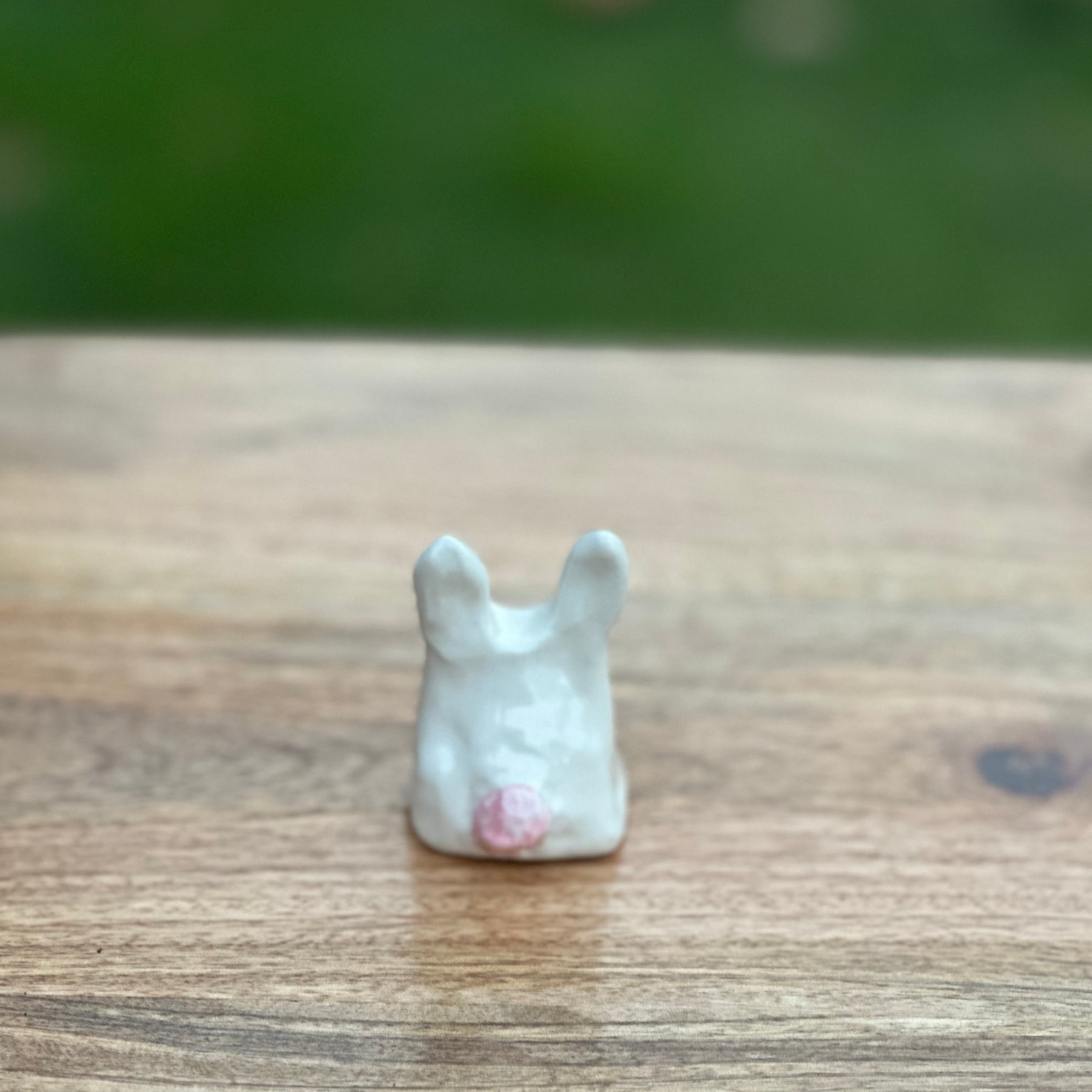 Handmade Ceramic White Bunny Easter