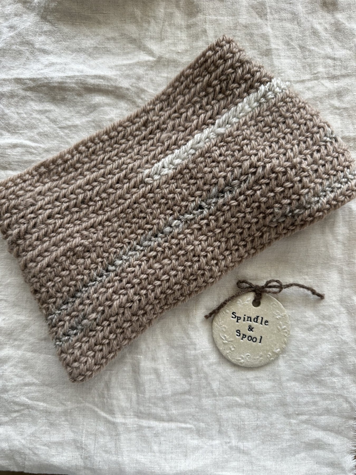 'Infinity' Viking Nalbinding Wool Cowl or Neck Warmer
