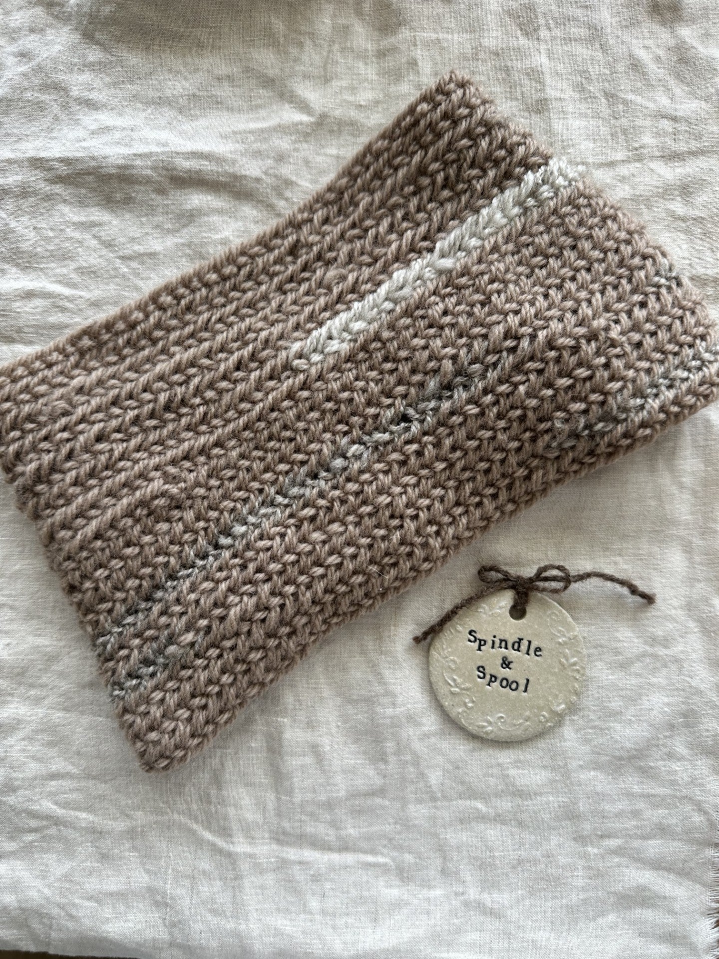 'Infinity' Viking Nalbinding Wool Cowl or Neck Warmer