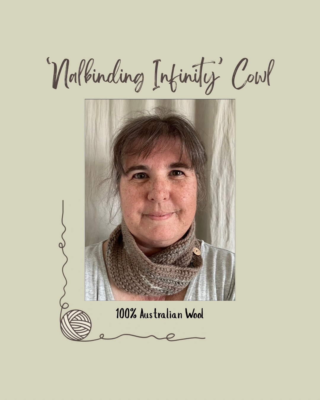 'Infinity' Viking Nalbinding Wool Cowl or Neck Warmer