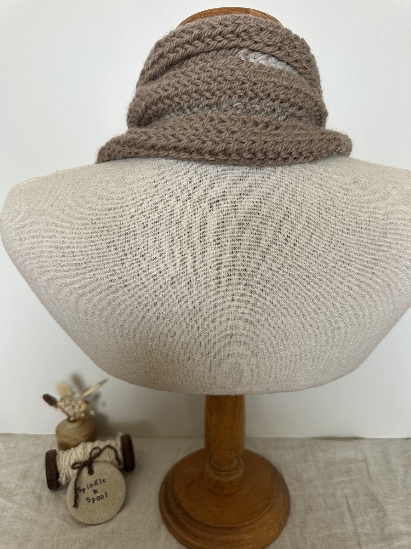 'Infinity' Viking Nalbinding Wool Cowl or Neck Warmer