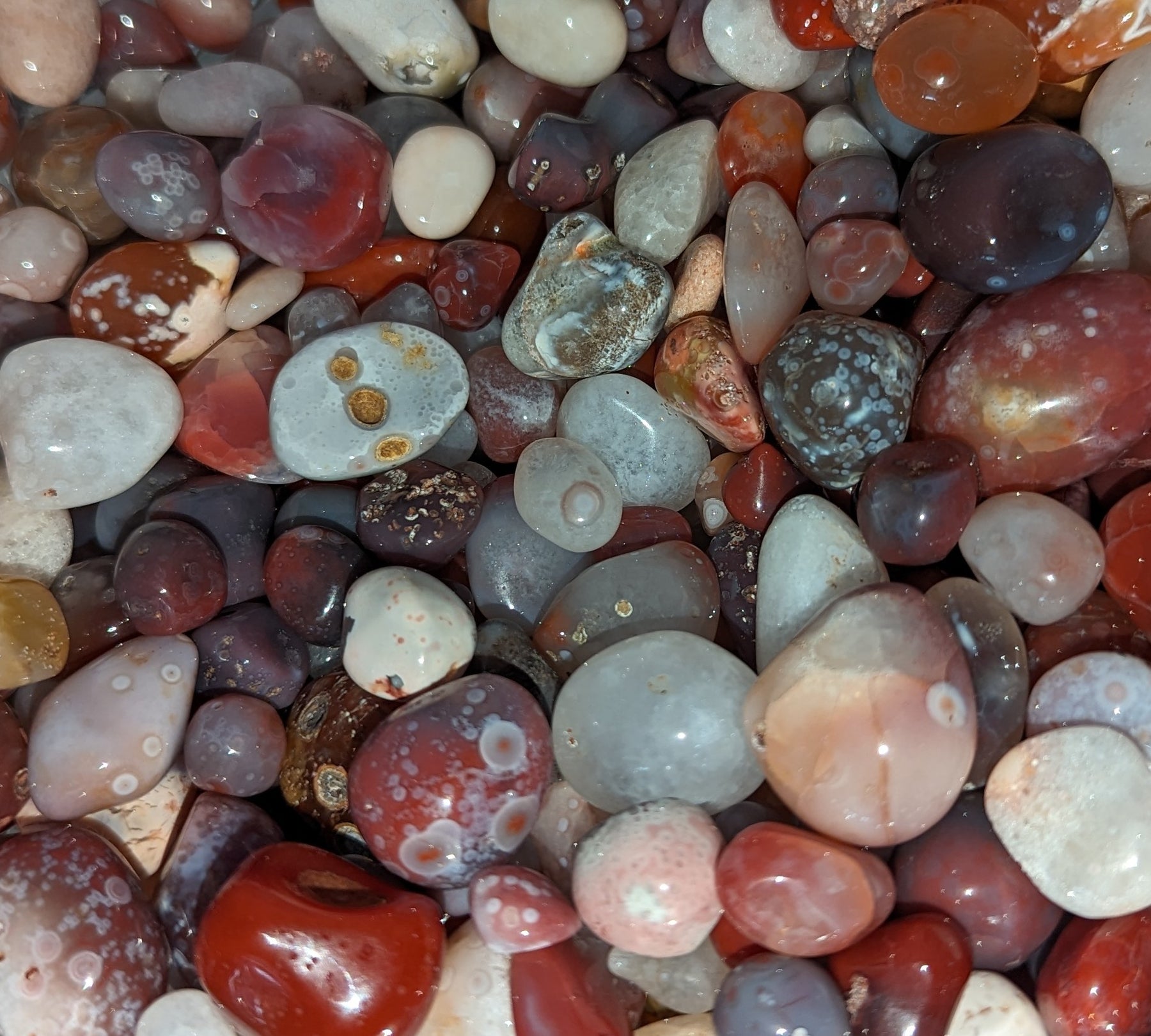 Pink Agate Stainless Streel Stone Bracelet