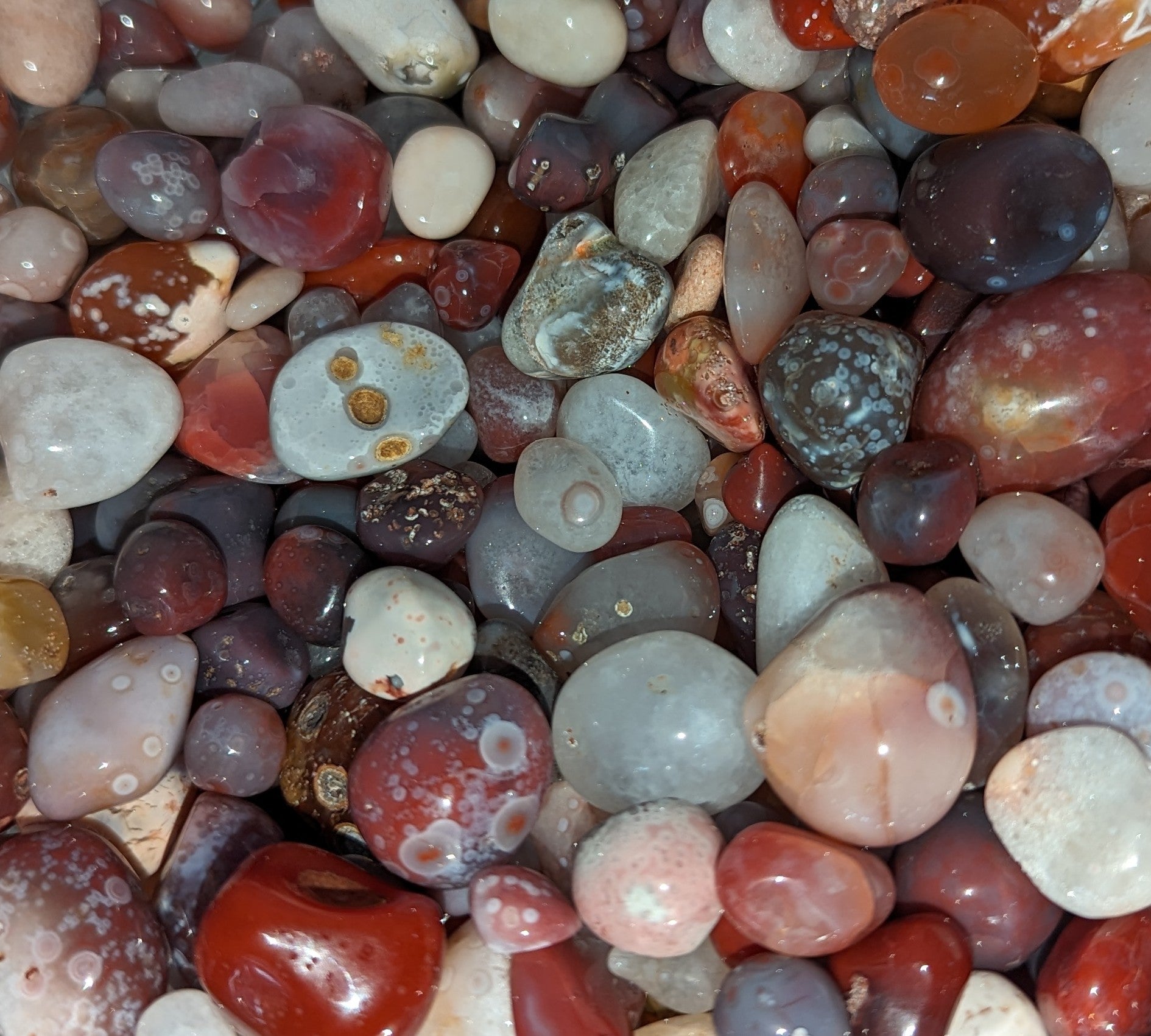 Pink Agate Stainless Streel Stone Bracelet