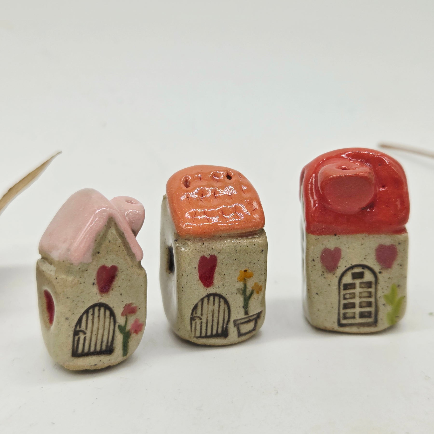 Tiny Ceramic Village - Spring Cottages