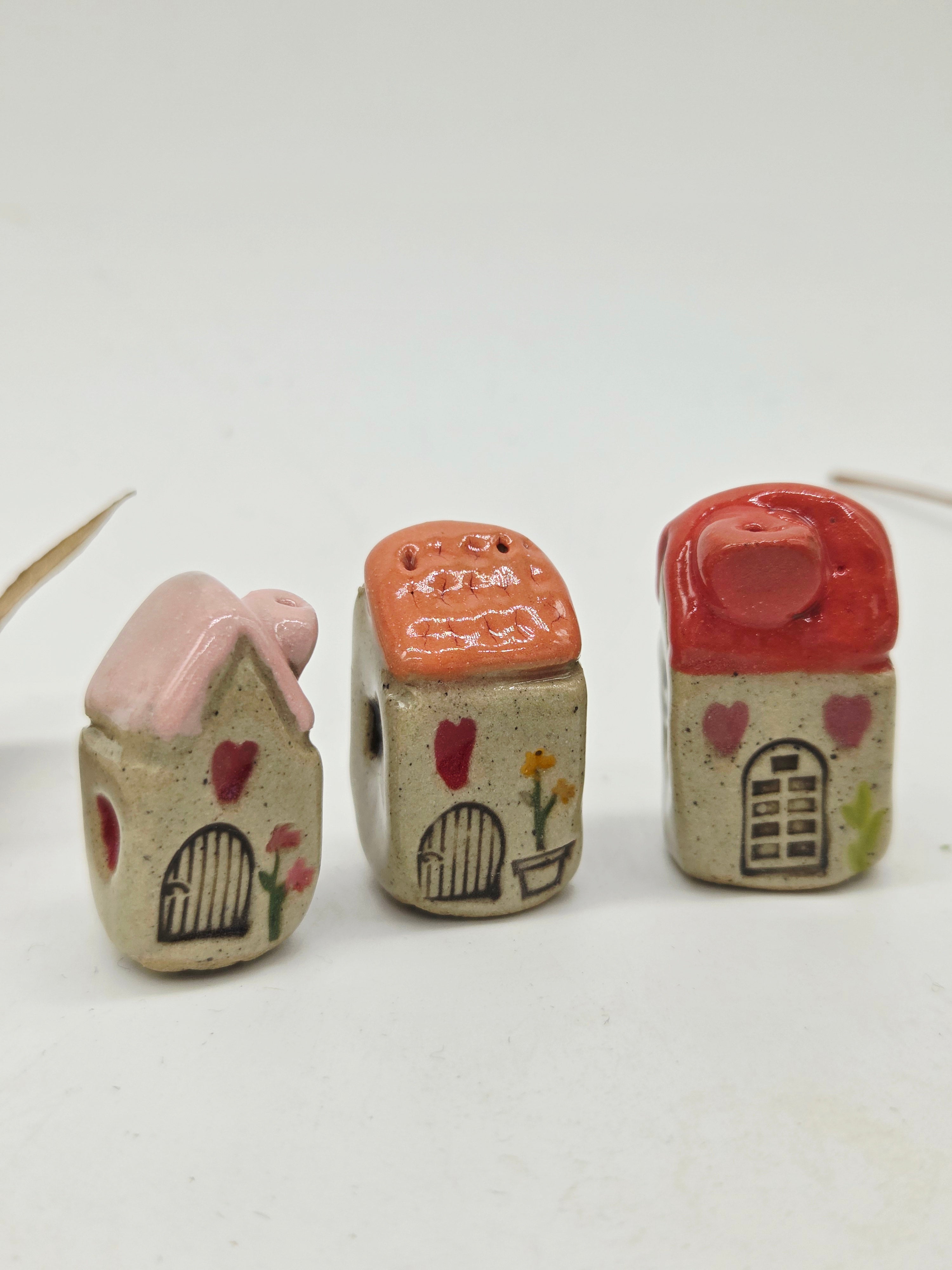 Tiny Ceramic Village - Spring Cottages