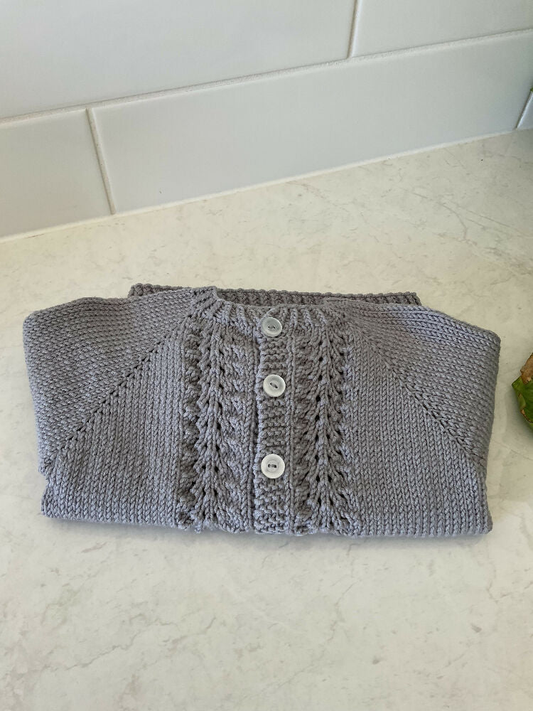 Cardigan in Grey, Size 6-9months