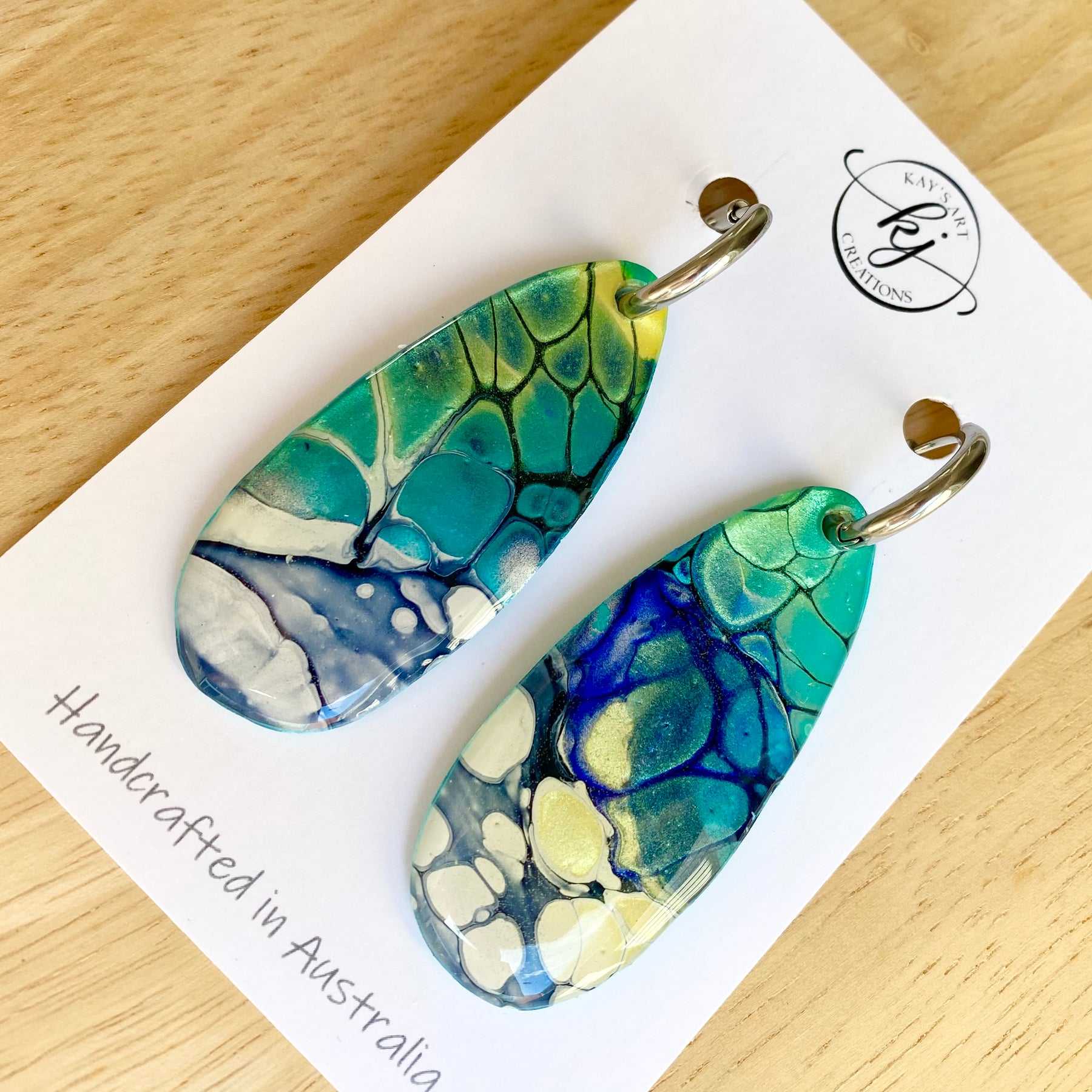 Artisan Turquoise Dangle Earrings