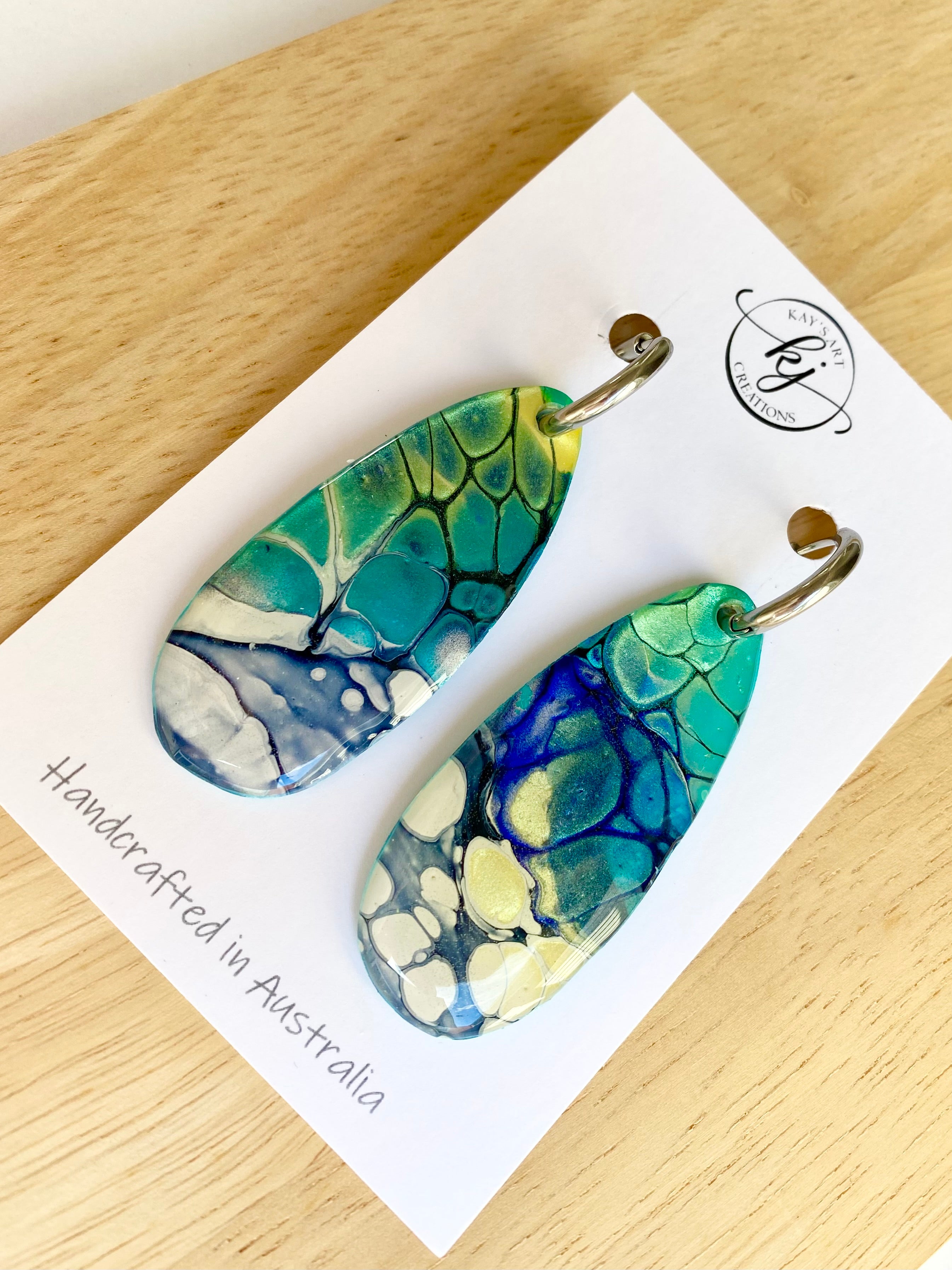 Artisan Turquoise Dangle Earrings