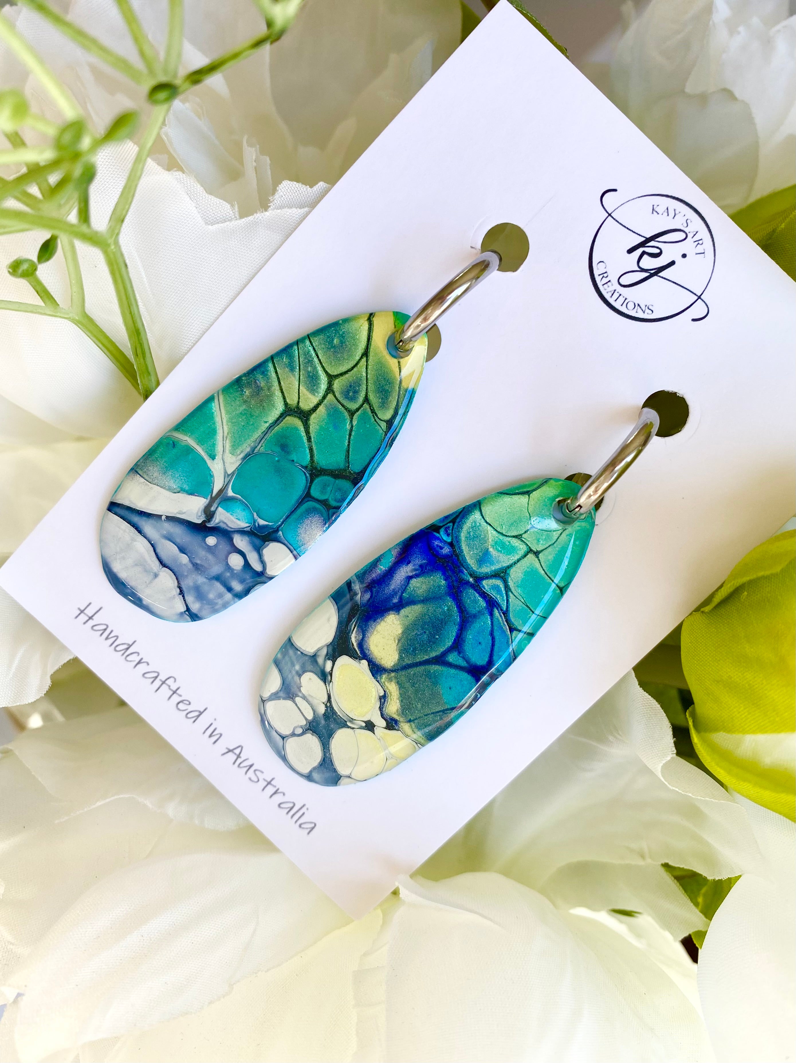 Artisan Turquoise Dangle Earrings