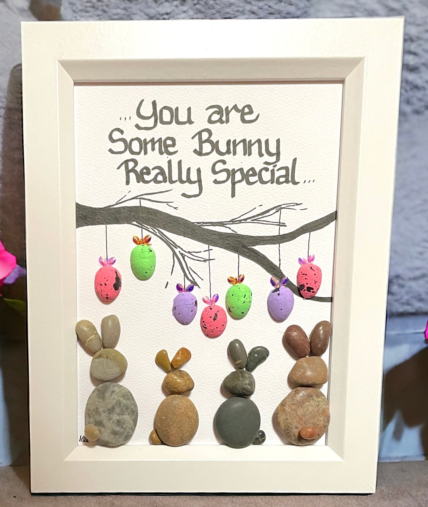 Easter pebble picture - a keepsake beyond chocolate