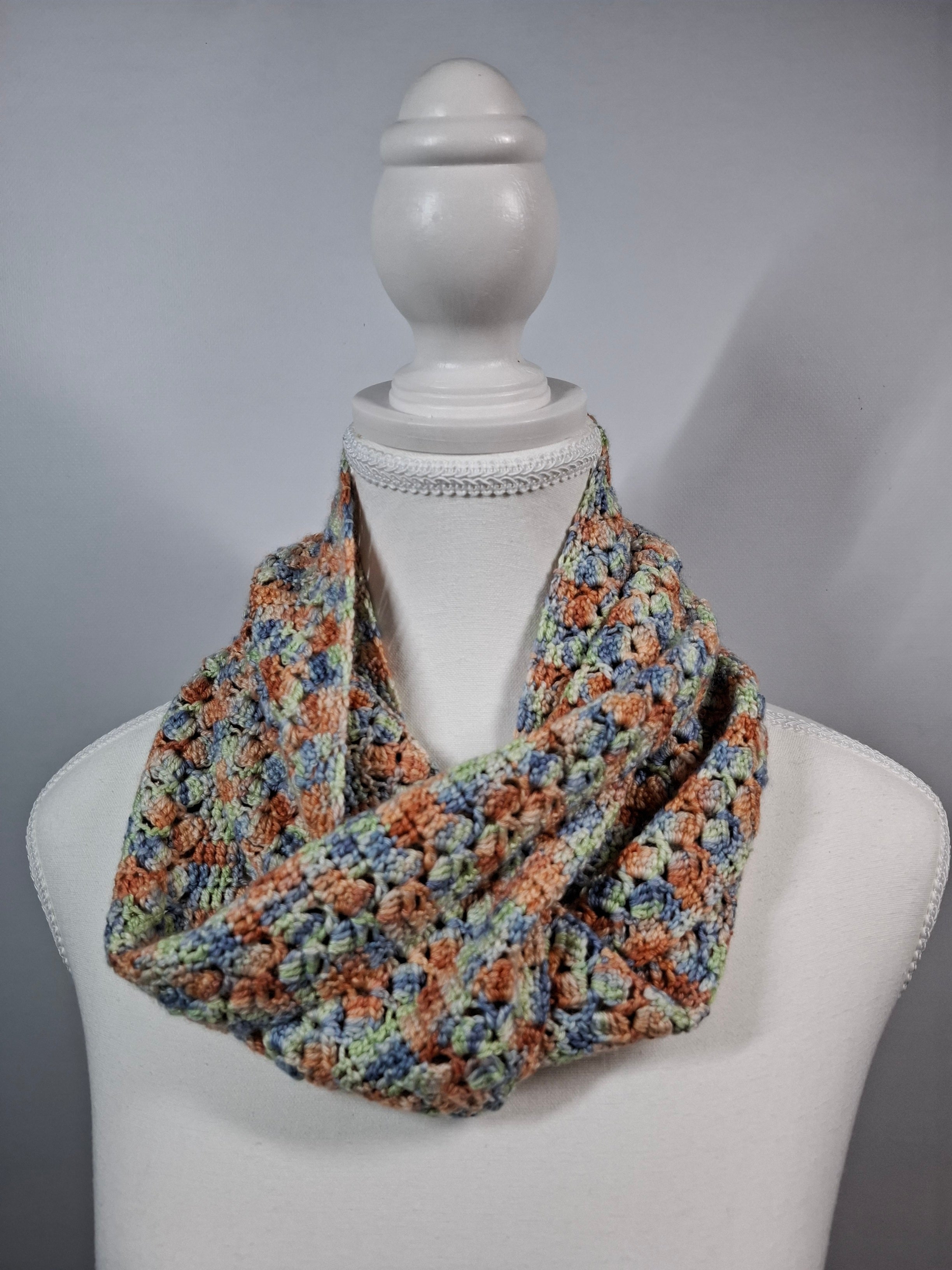 Merino Silk Infinity Scarf - "The Blind Girl"