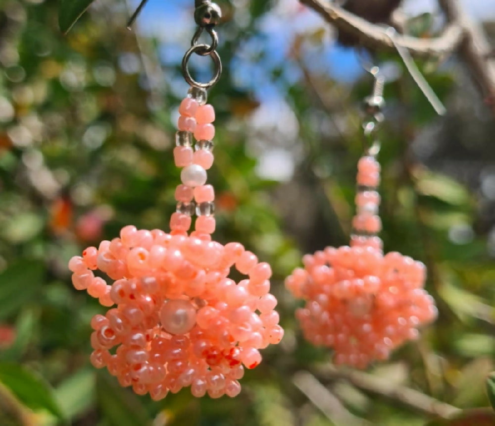 Beaded Flower Earrings