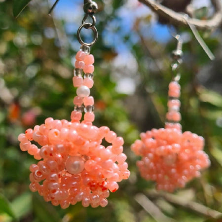 Beaded Flower Earrings