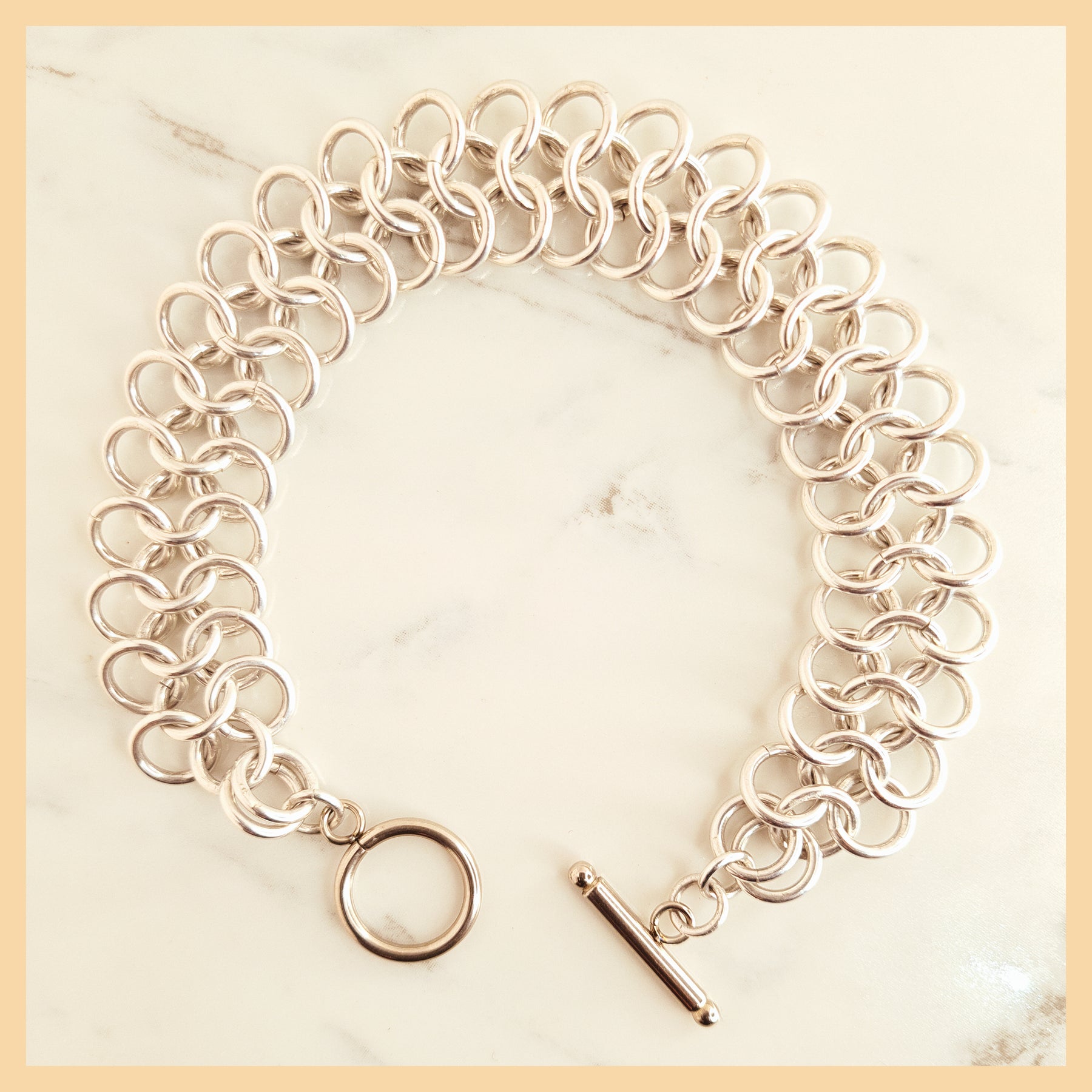 Chainmaille European 4 in 1 Weave Bracelet
