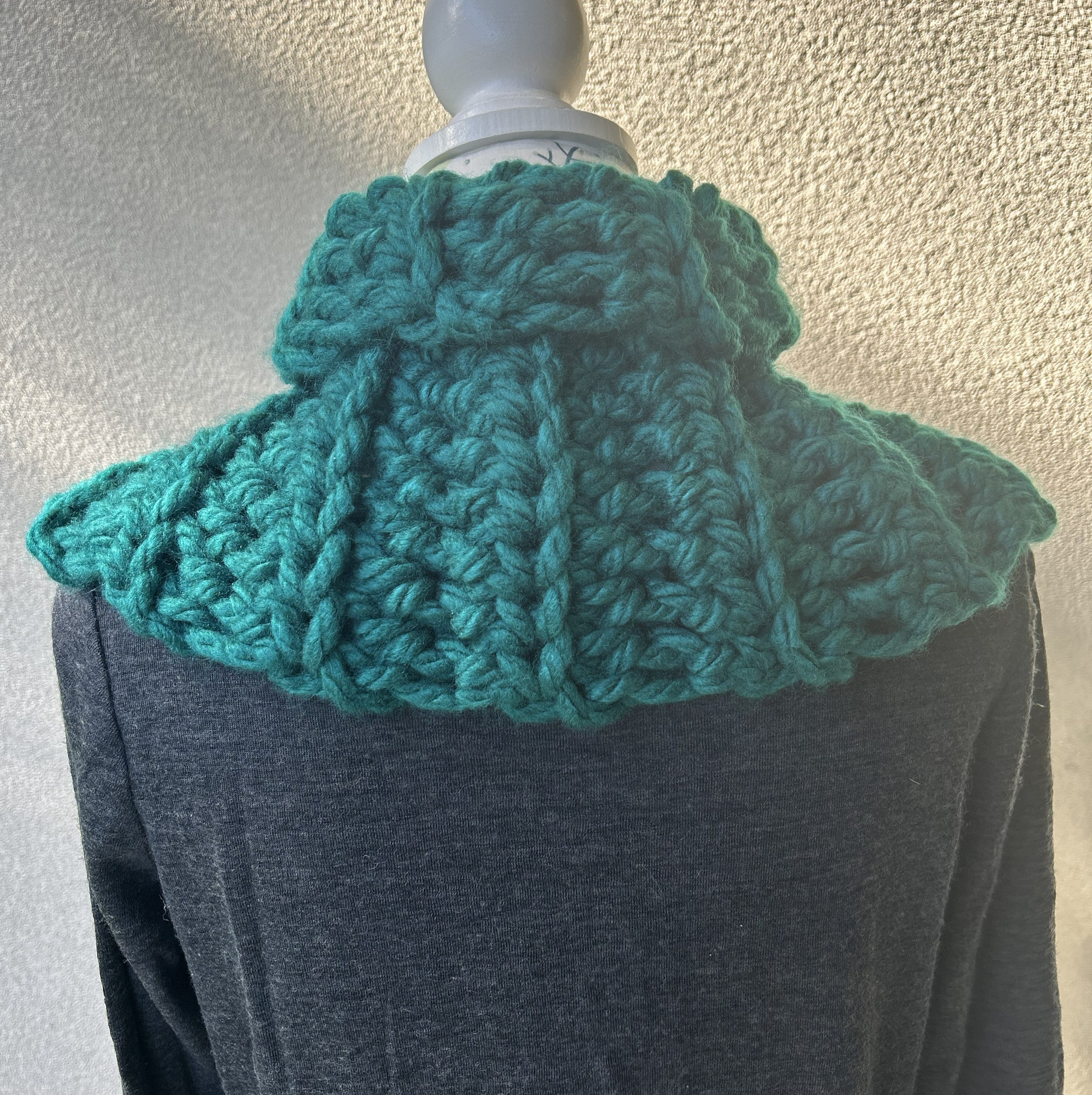 Buttoned Neck Warmer - Teal