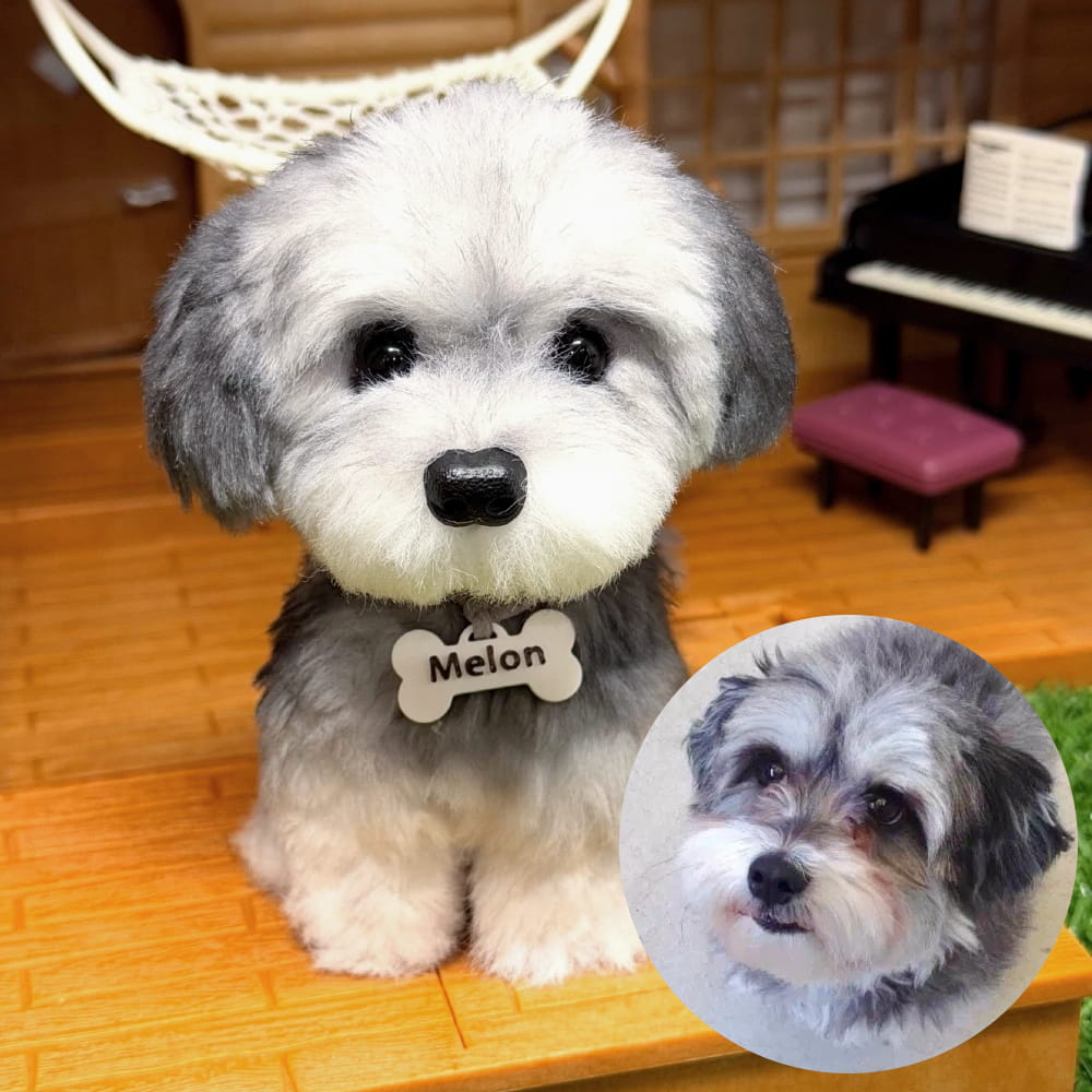 Custom Dog Replica from Photo, Poseable Art Doll, Pet Memorial Keepsake - Handmade Soft Sculpture, Personalised Plushie Ornament