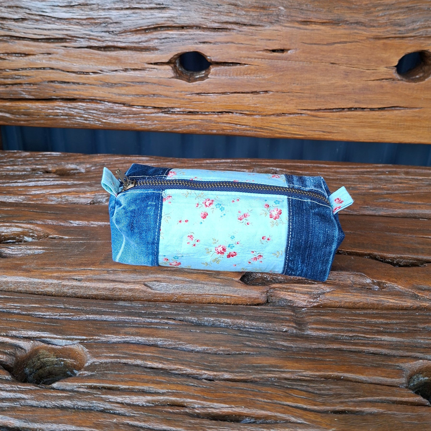 Recycled Denim Box Pouch