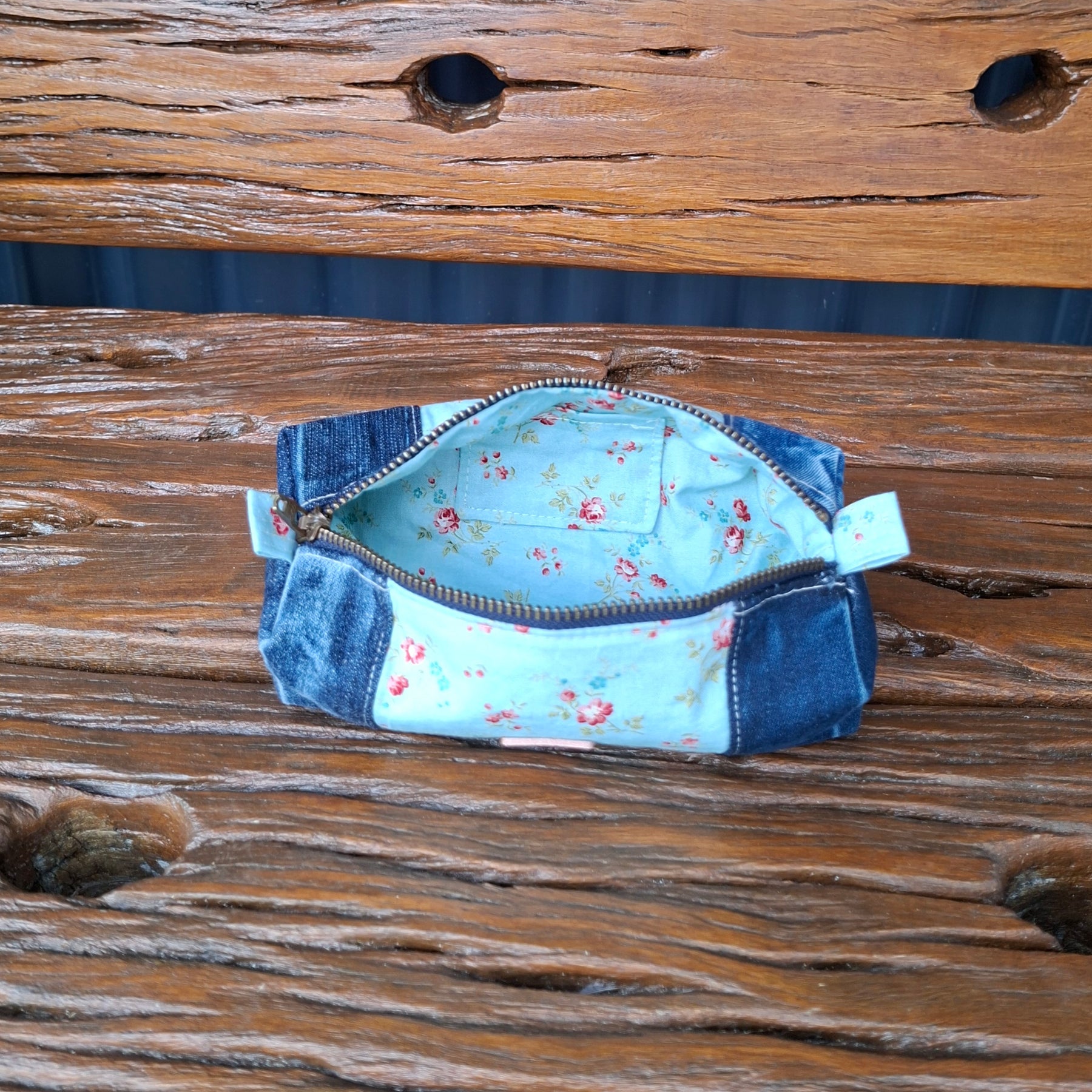 Recycled Denim Box Pouch