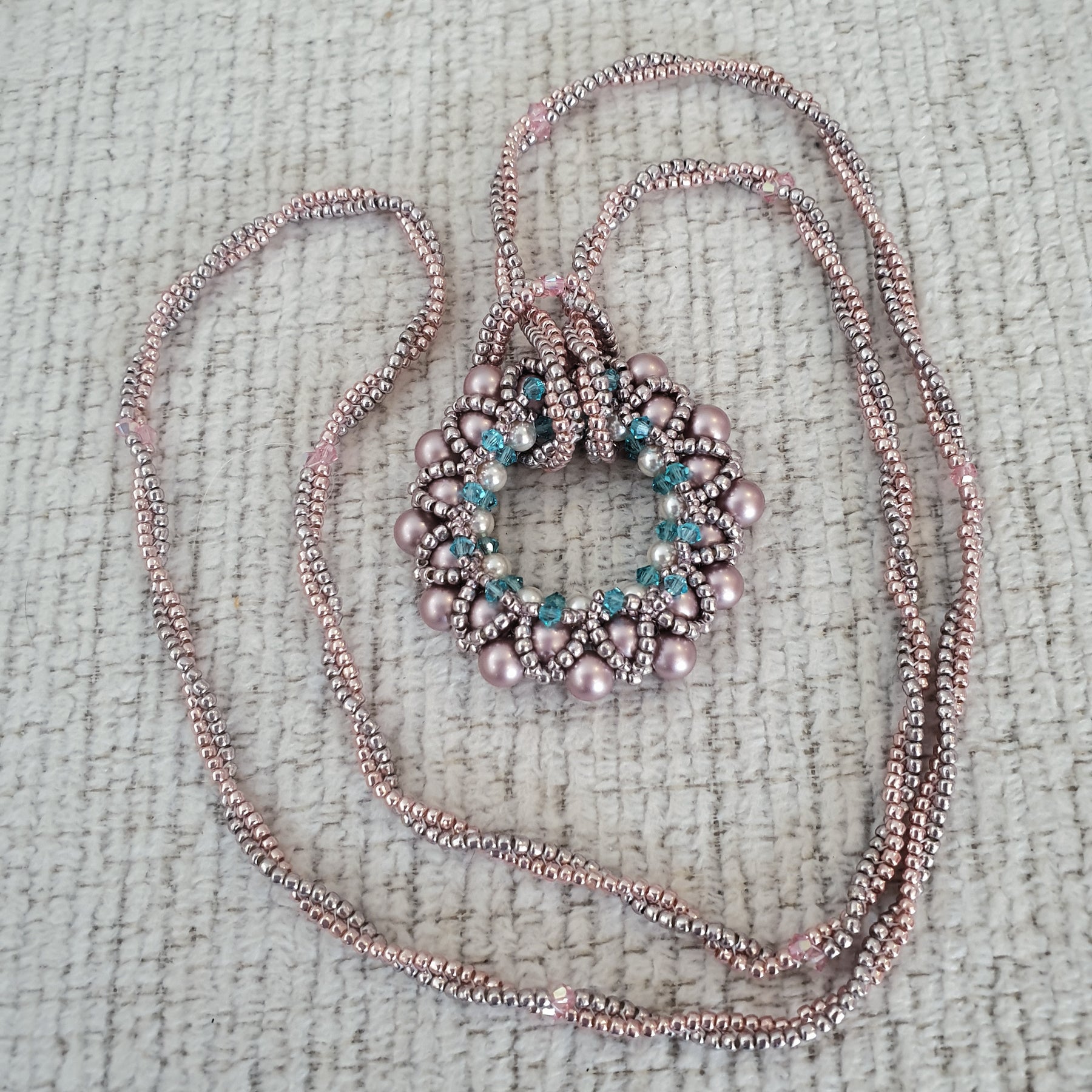 Arabesque Pendant and Beaded Chain