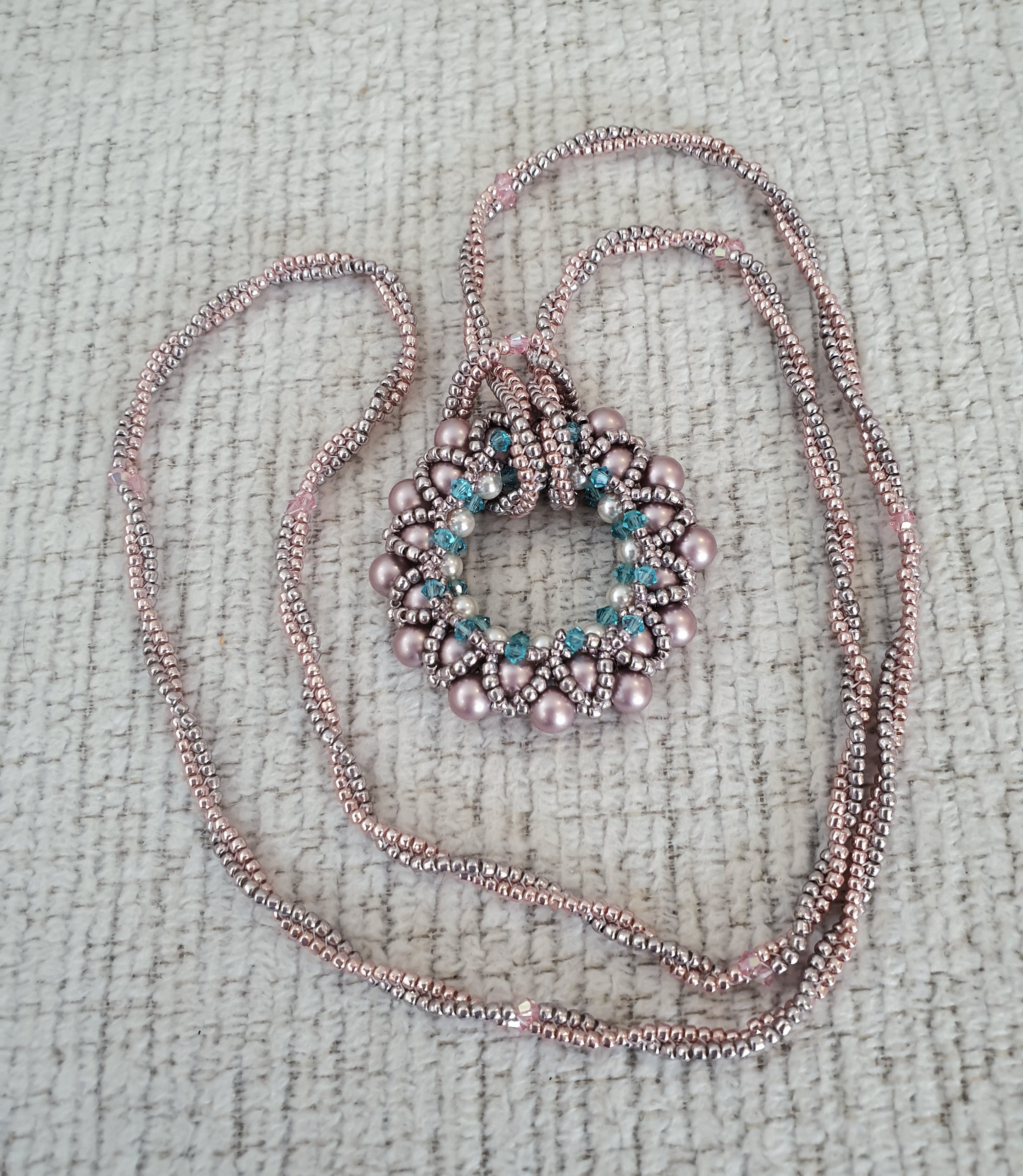Arabesque Pendant and Beaded Chain