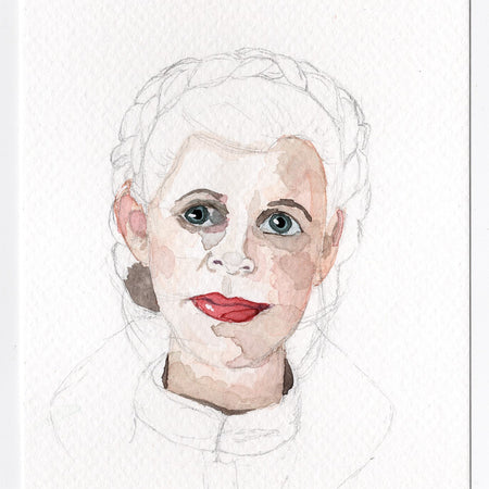 Princess Leia study - A6 original artwork