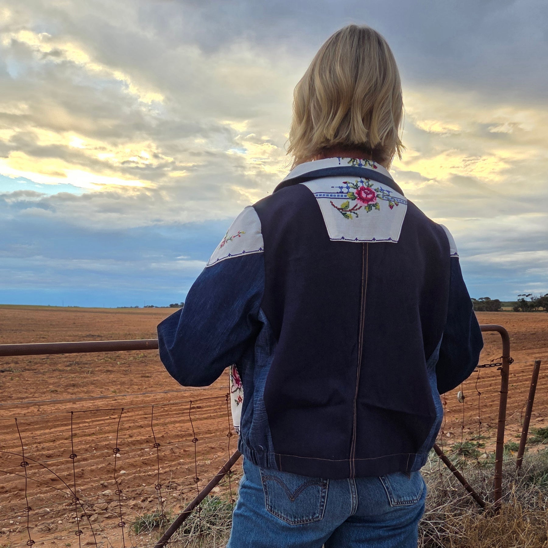 Lattice Climber - Denim Bomber jacket - S/M