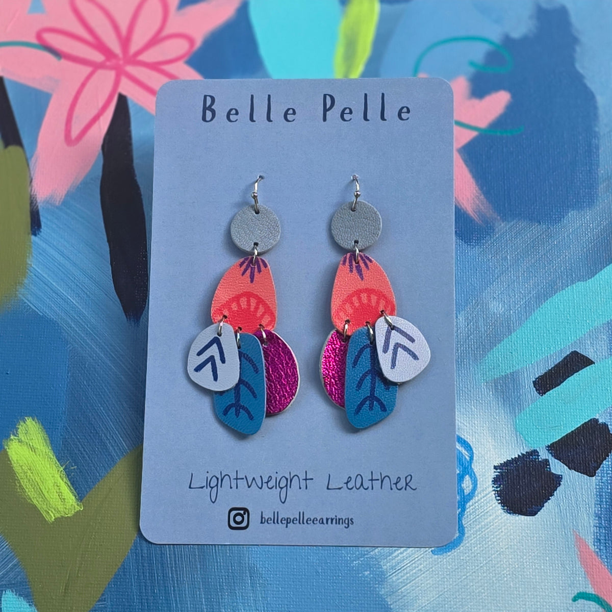 Audace Musa Leather Earrings – Sorbet Sky
