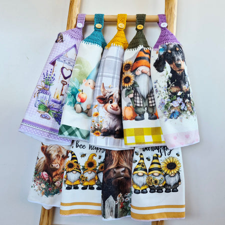 Kitchen Hand Towel | Hanging | Polyester Microfibre | SINGLE LAYER | 9 Styles - 19 - 27