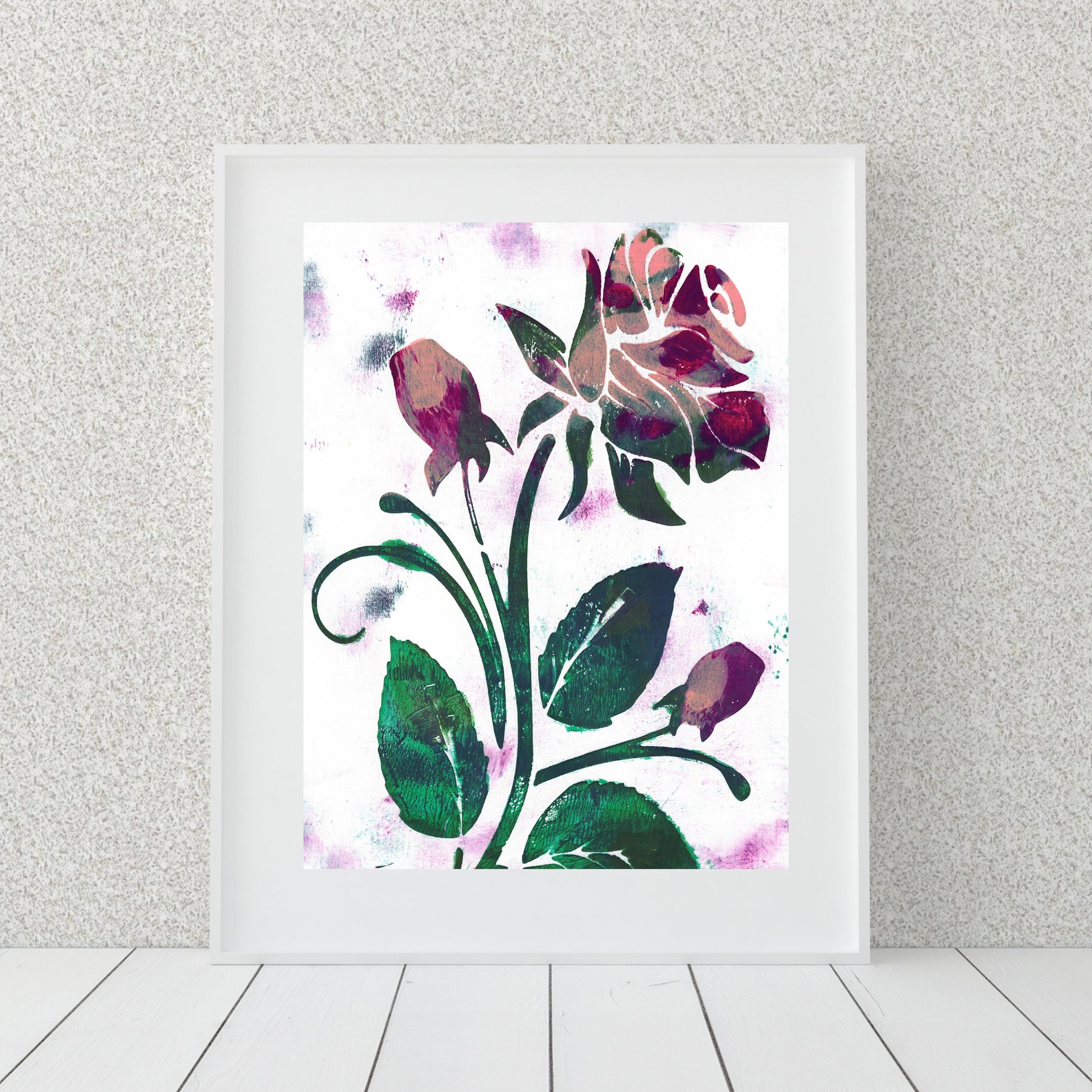 Wild Rose – Expressive Floral Abstract Print