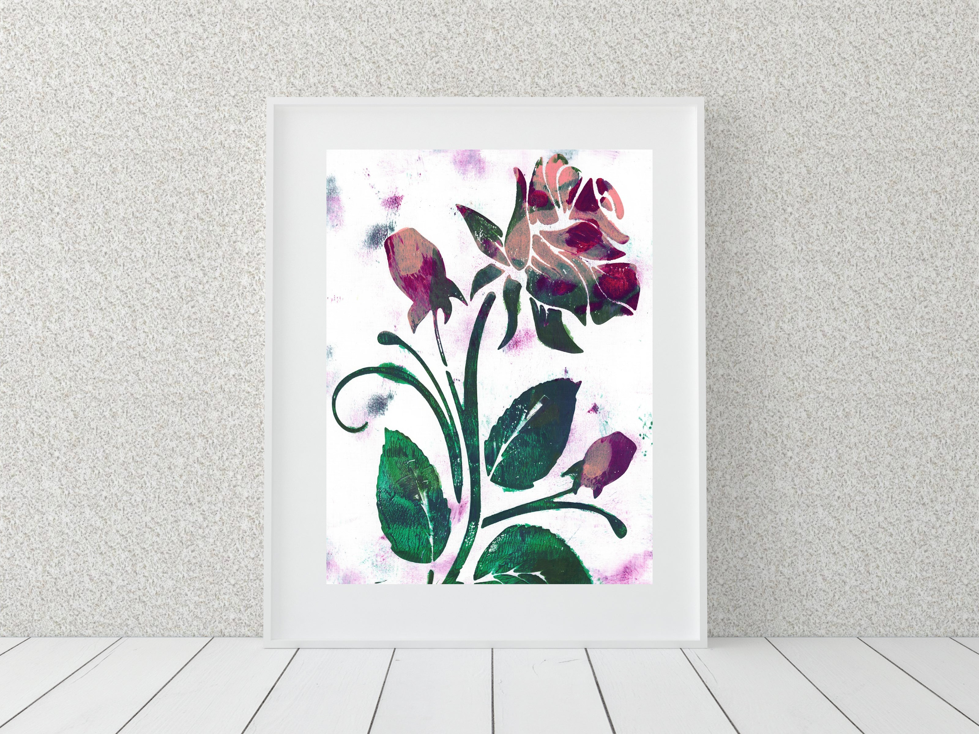 Wild Rose – Expressive Floral Abstract Print