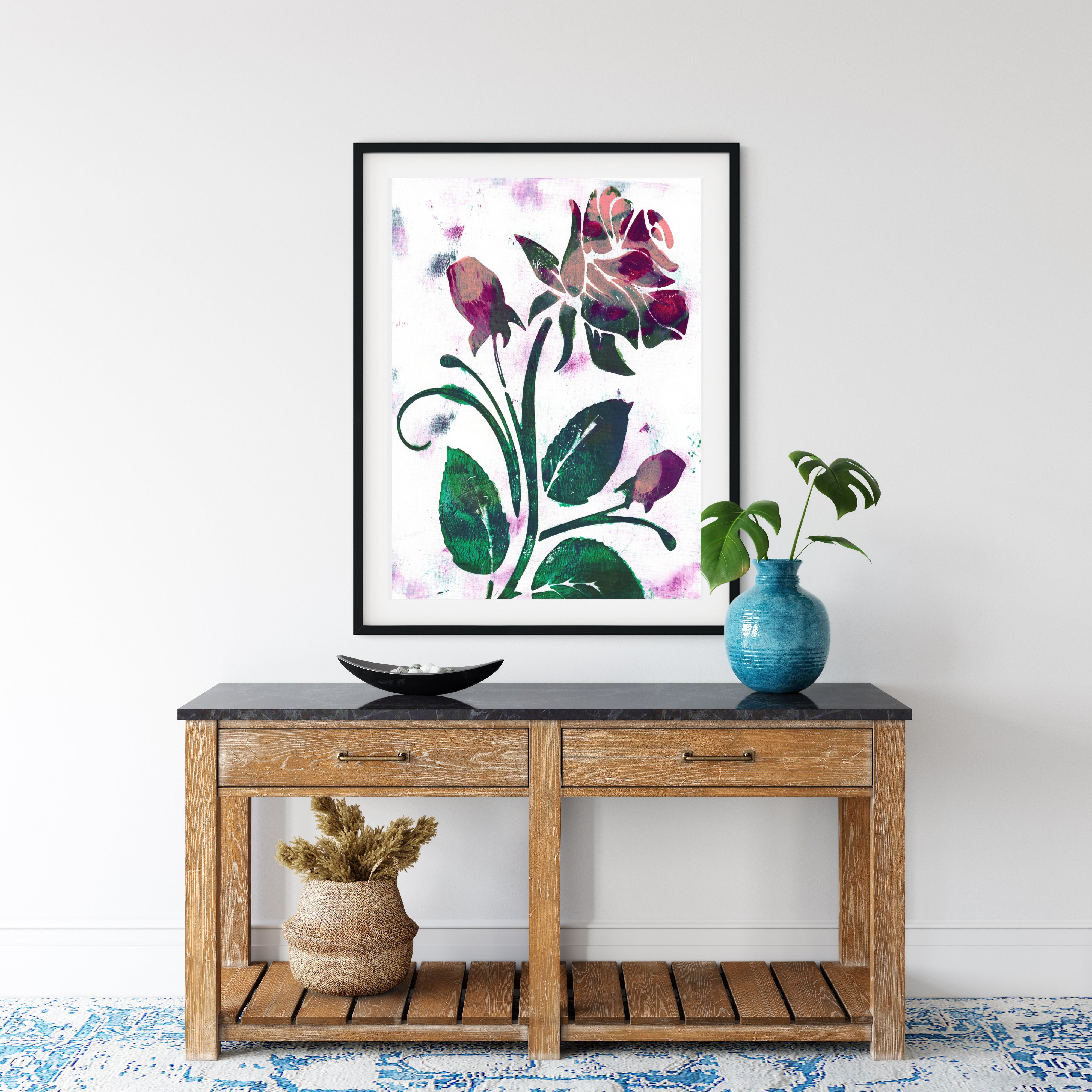 Wild Rose – Expressive Floral Abstract Print
