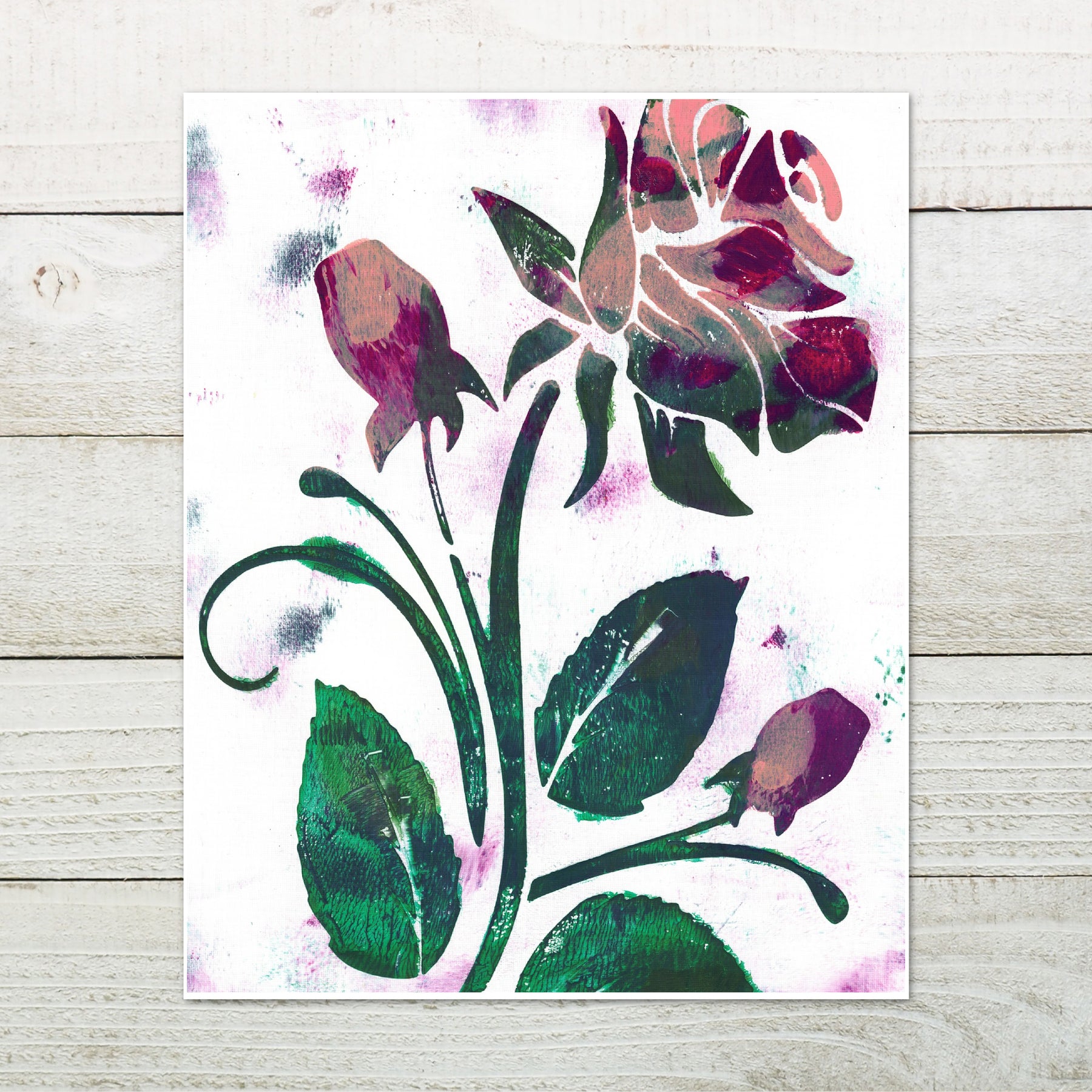 Wild Rose – Expressive Floral Abstract Print