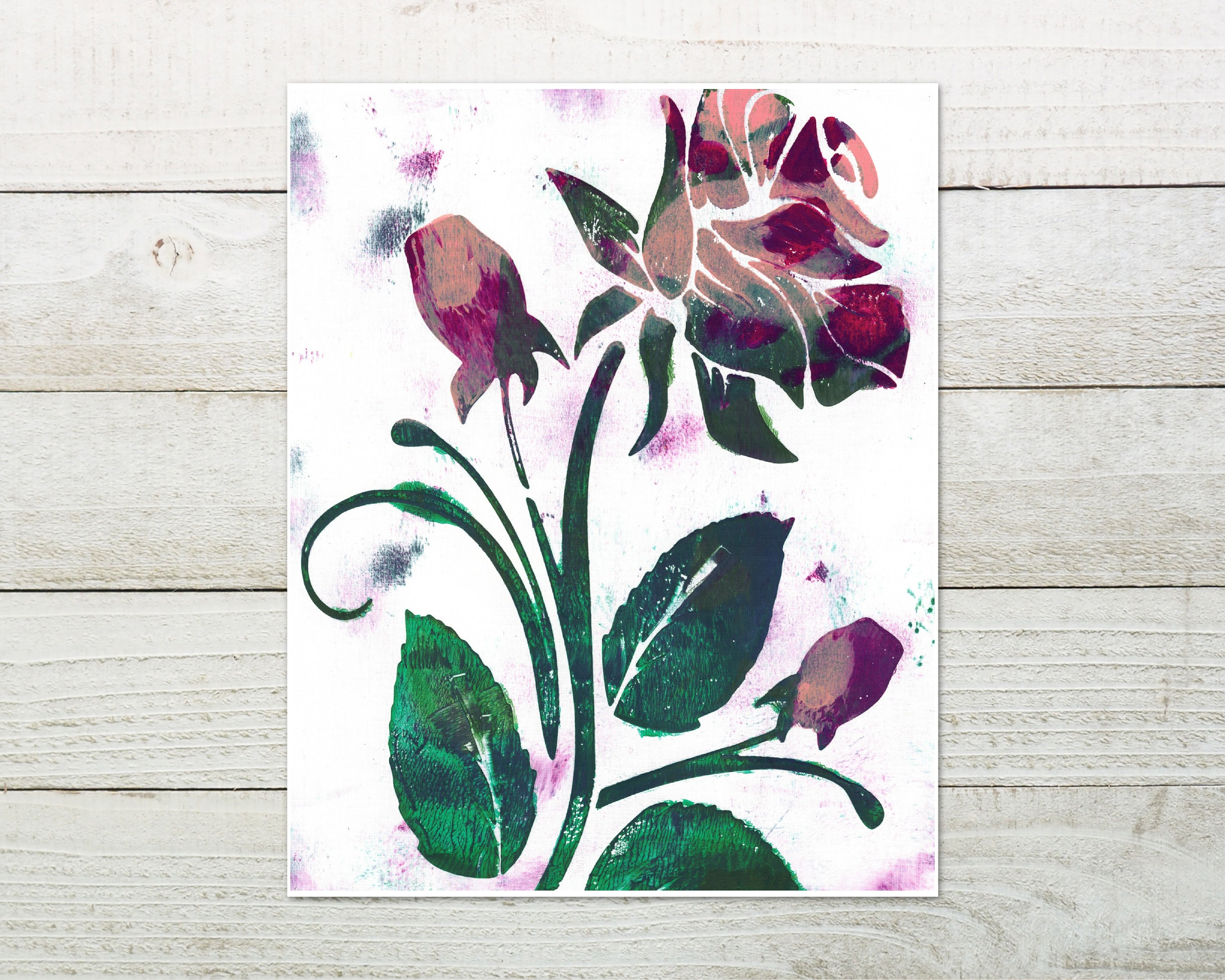 Wild Rose – Expressive Floral Abstract Print